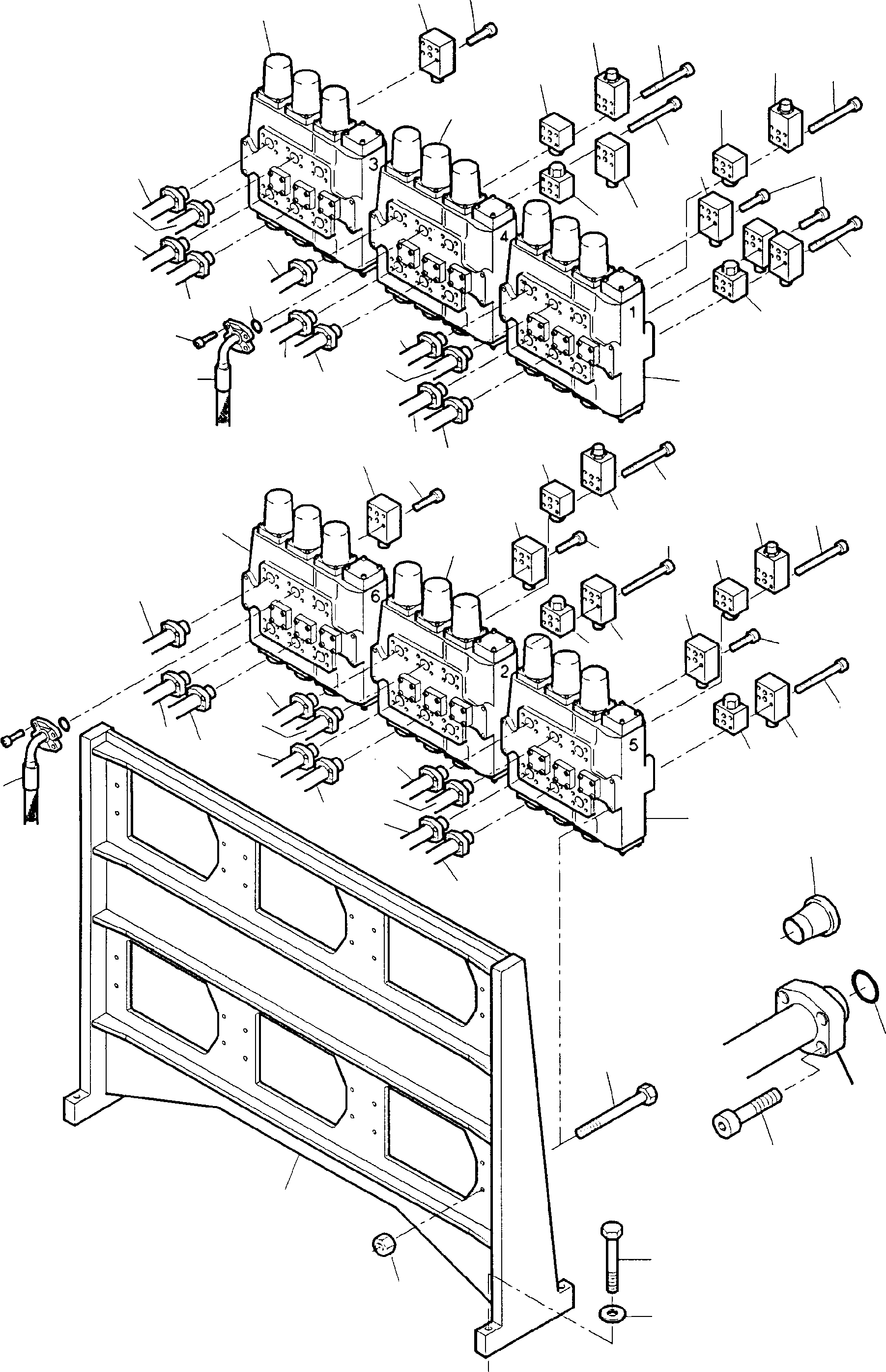 Support, control unit 608 355 40 KOMATSU