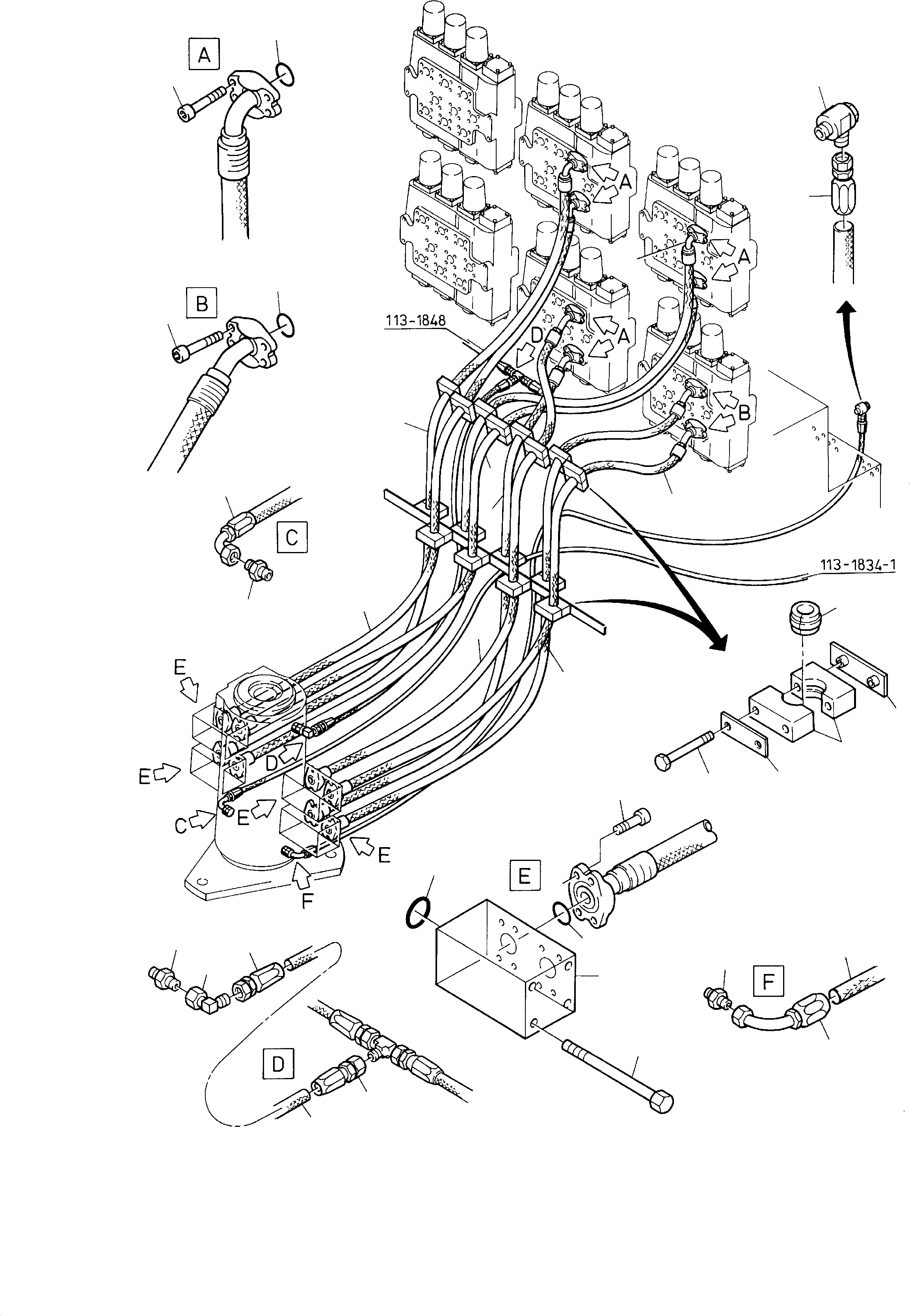 Hose assy. DN 50x3980 lg. 641 520 40 KOMATSU