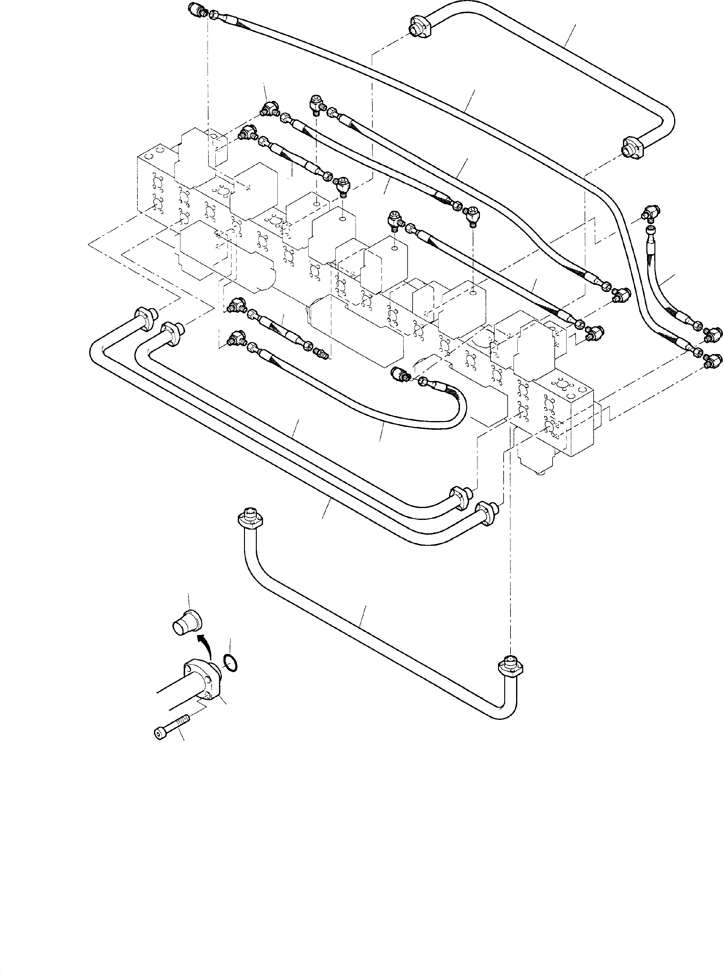 Hose assy. DN 12x460 640 446 40 KOMATSU
