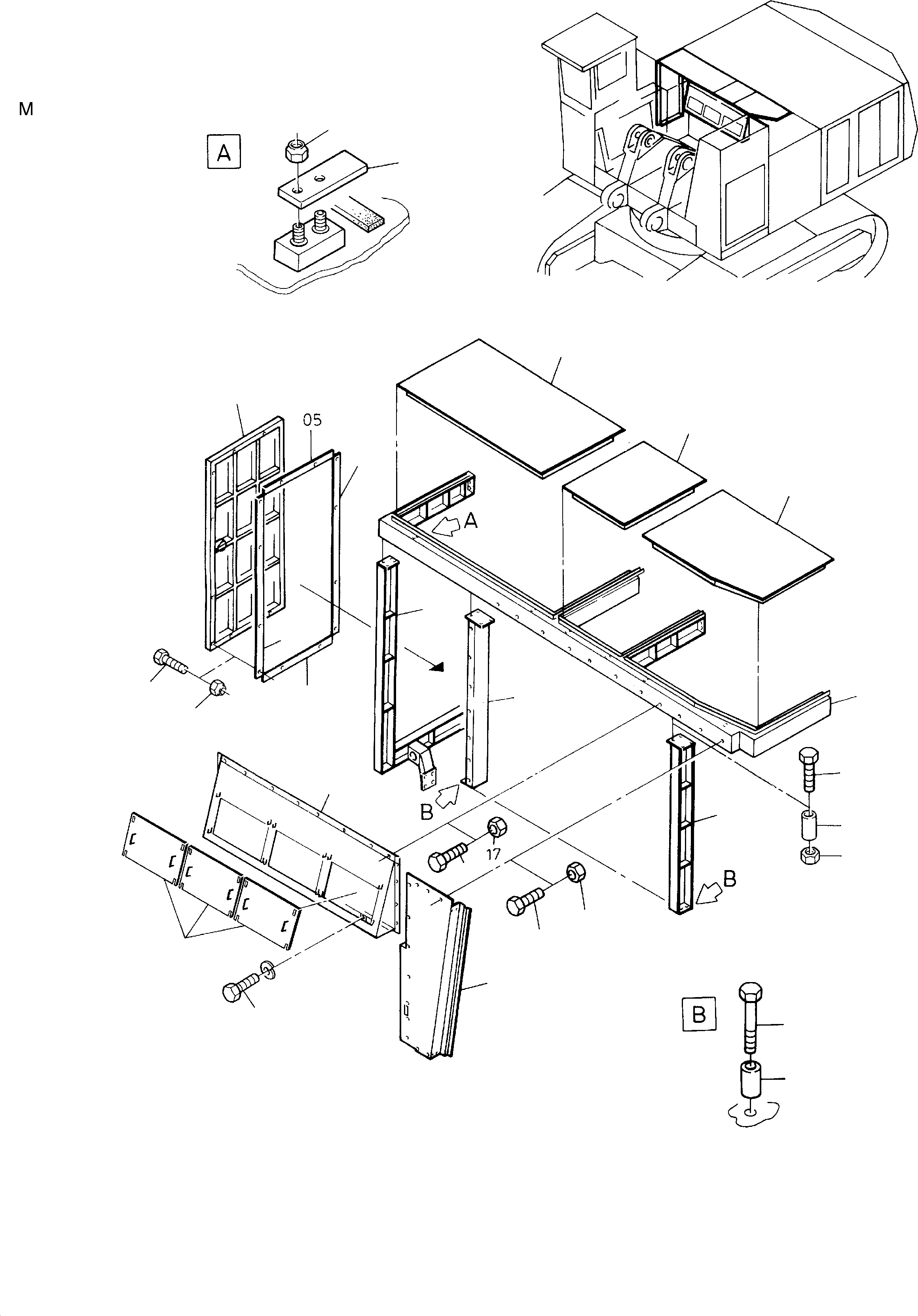 Roof section 641 252 40 KOMATSU