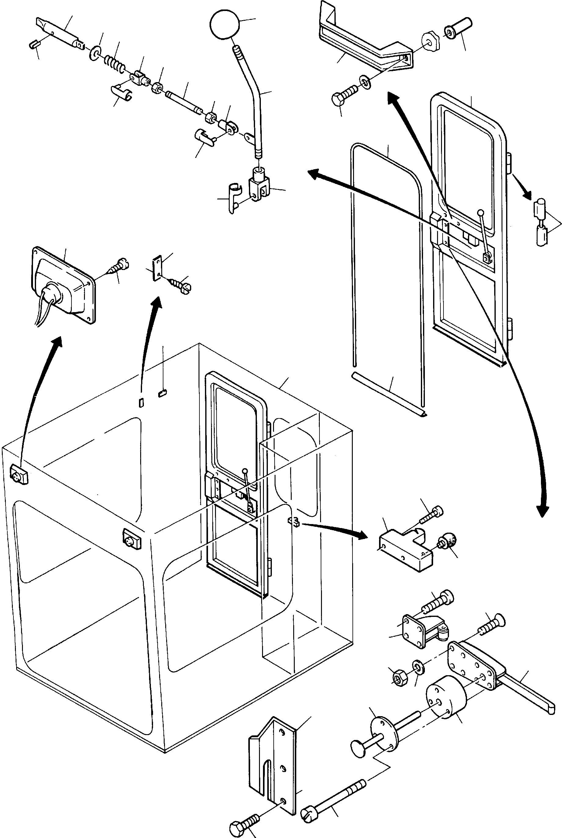 Operator's cab fig-nos. 01-129 651 864 40 KOMATSU