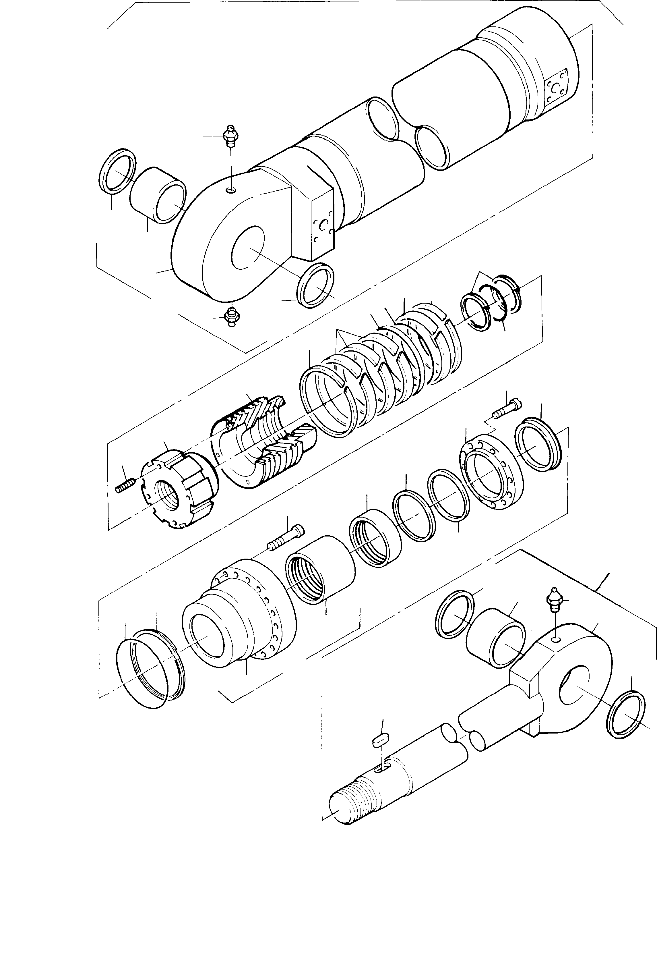 Sealing flange assy. consist. of fig nos: 20+21 641 989 40 KOMATSU