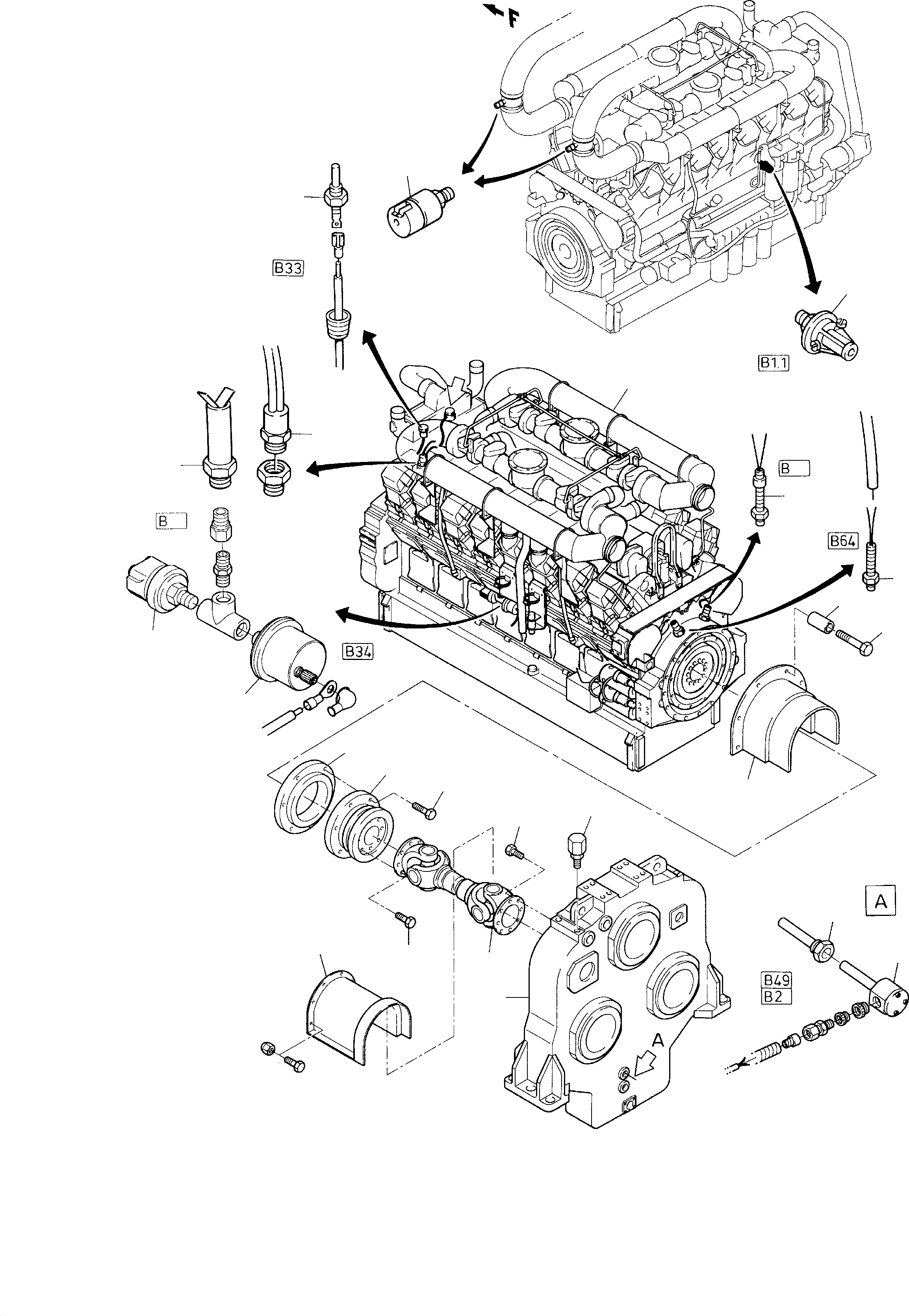 Joint shaft protection, l.h. 661 952 40 KOMATSU