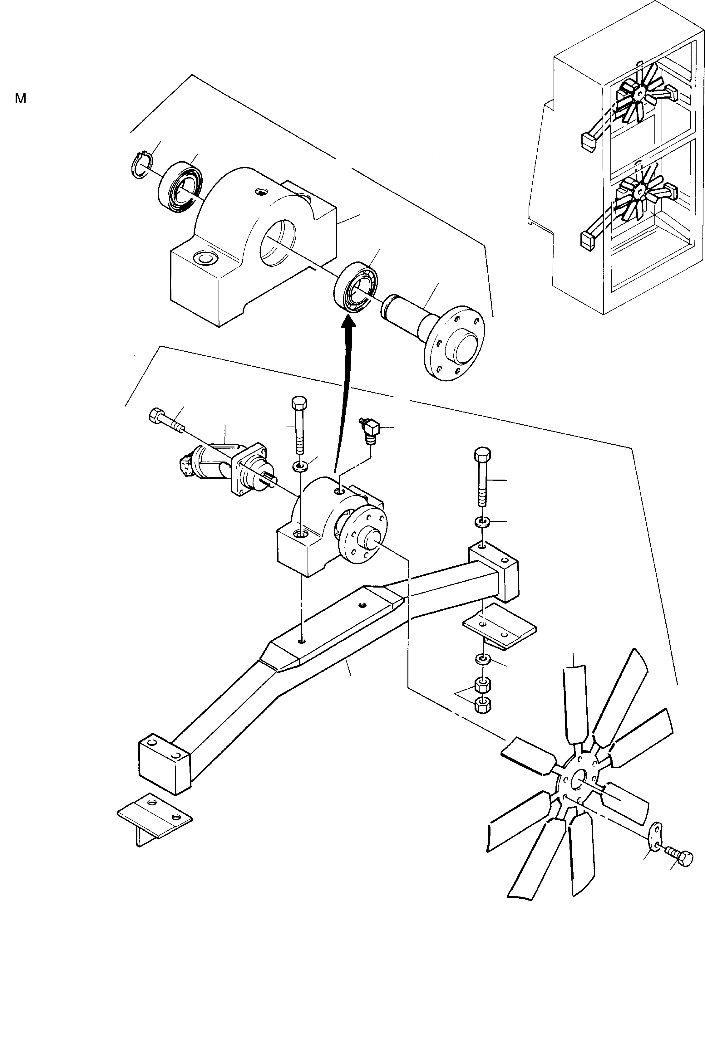 Fan drive assy. 646 127 40 KOMATSU