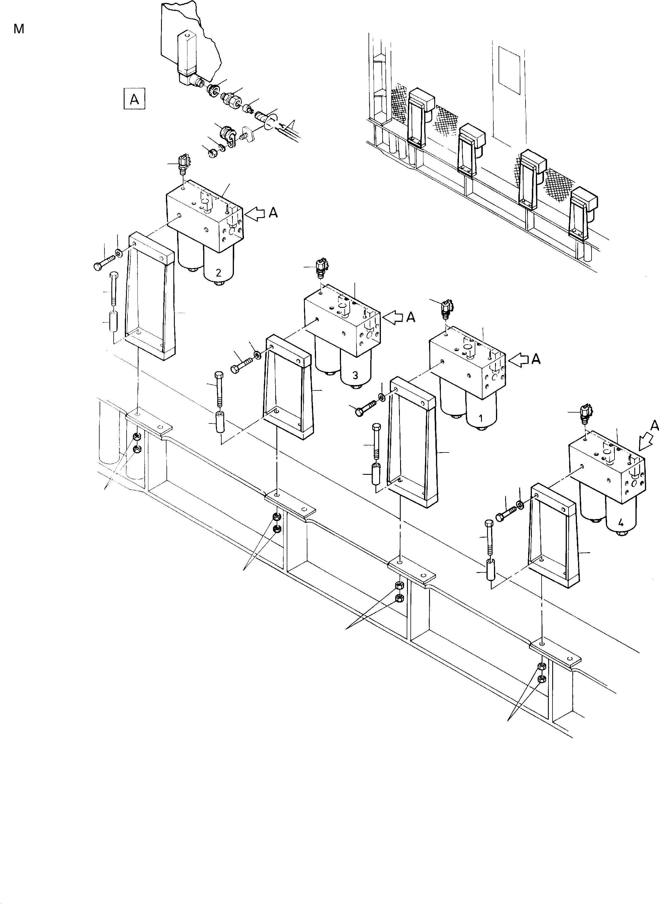 Filter bracket 653 604 40 KOMATSU