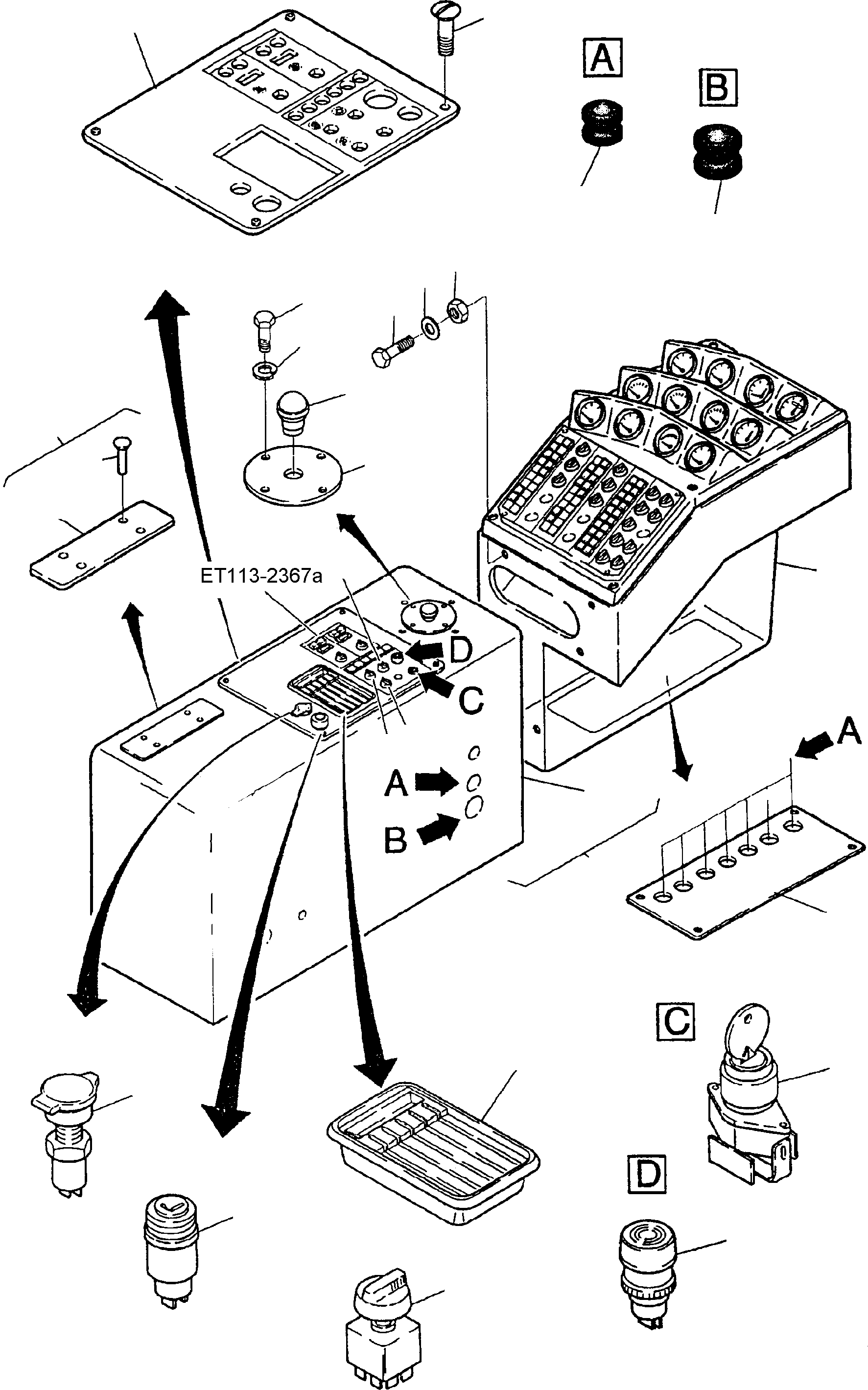 Instrumental board 650 955 40 KOMATSU