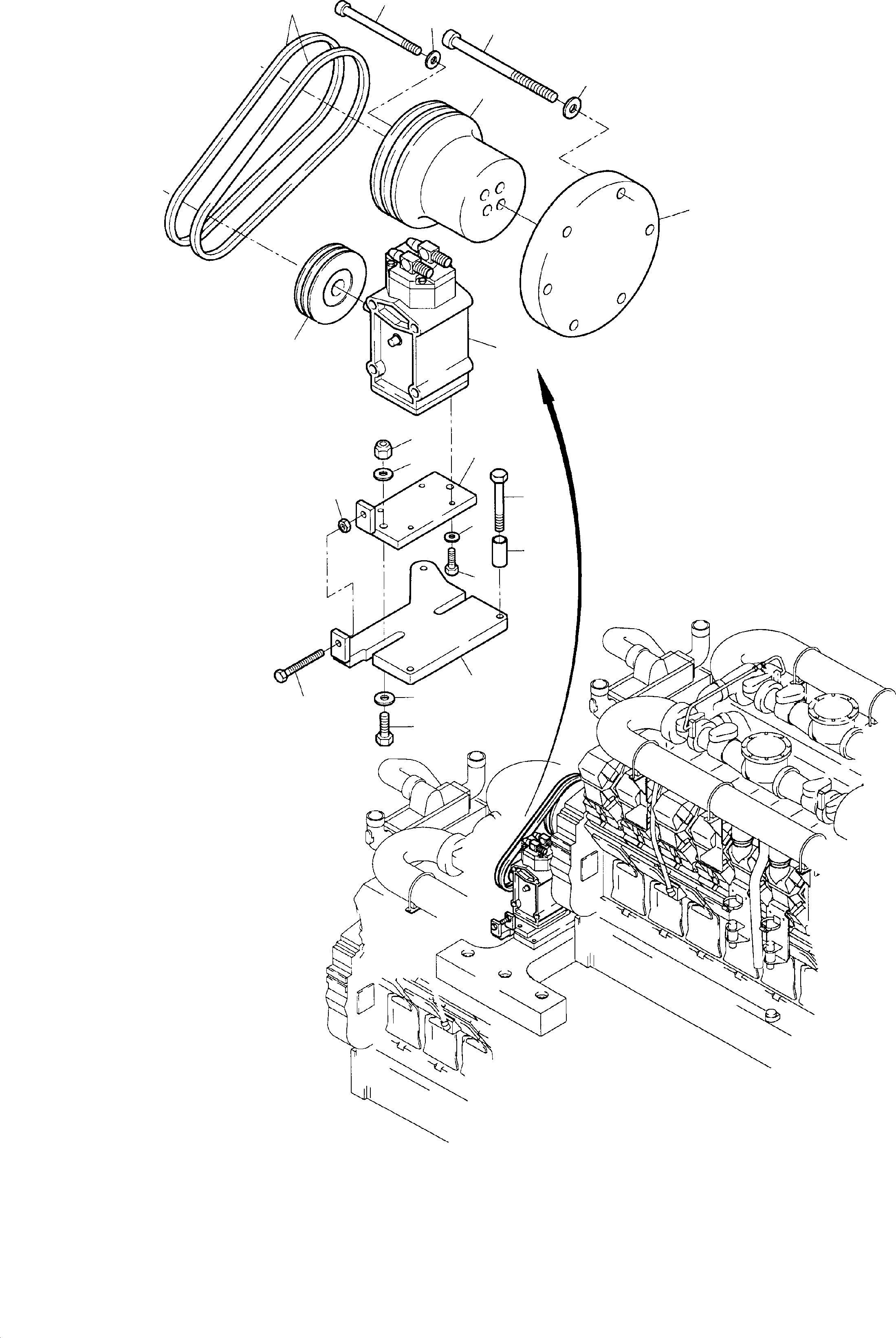 Комплект клиновых ремней 030 156 99 KOMATSU