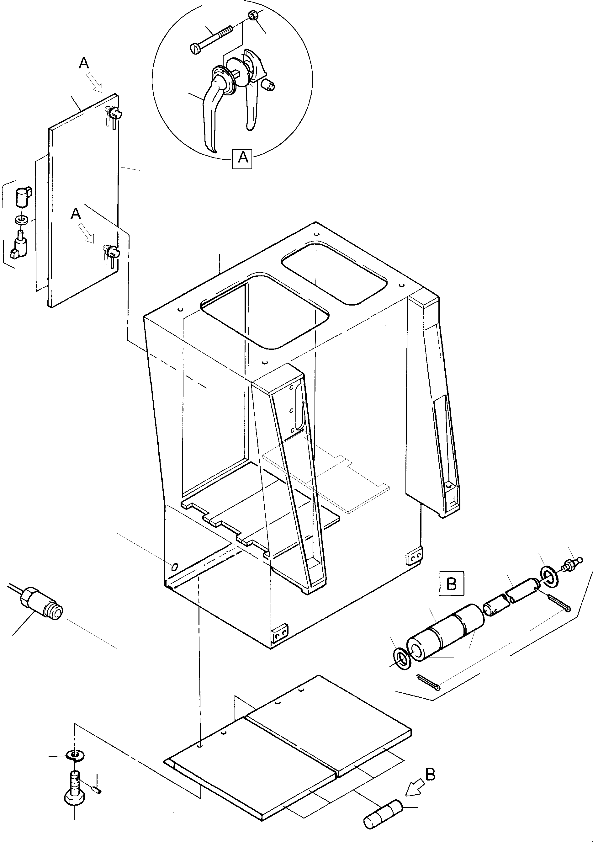 Cab support 769 338 40 KOMATSU