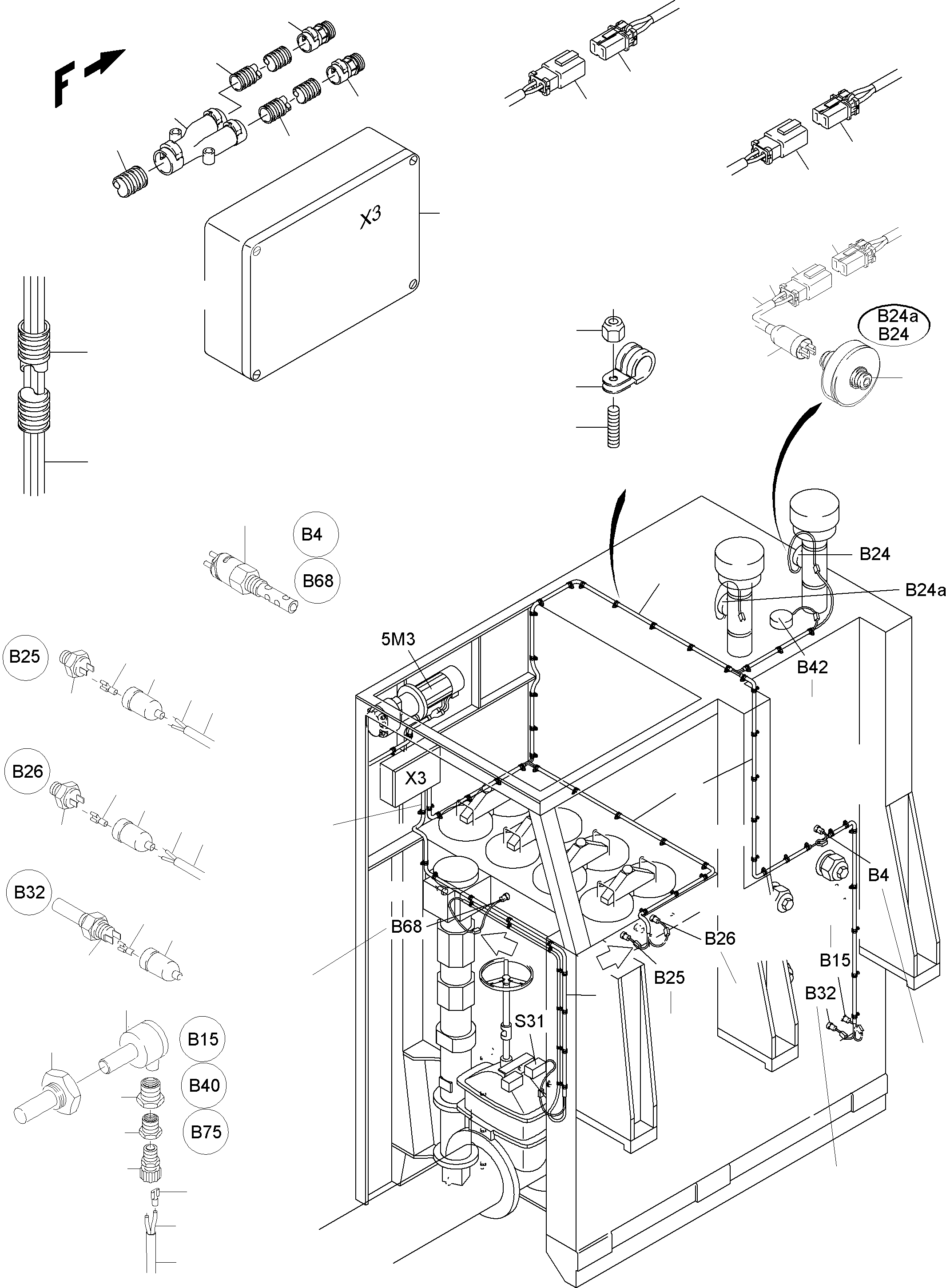 Float switch 637 819 40 KOMATSU