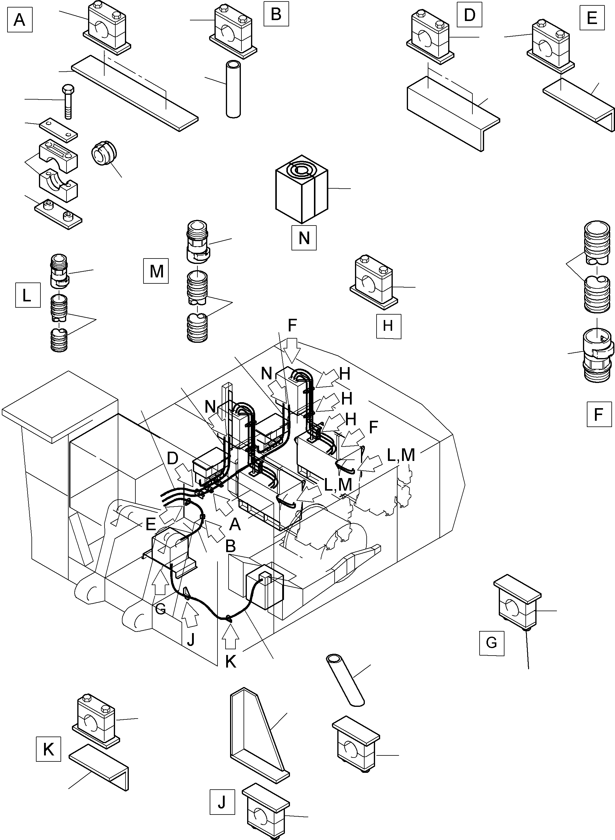 Pipe bracket 449 207 40 KOMATSU