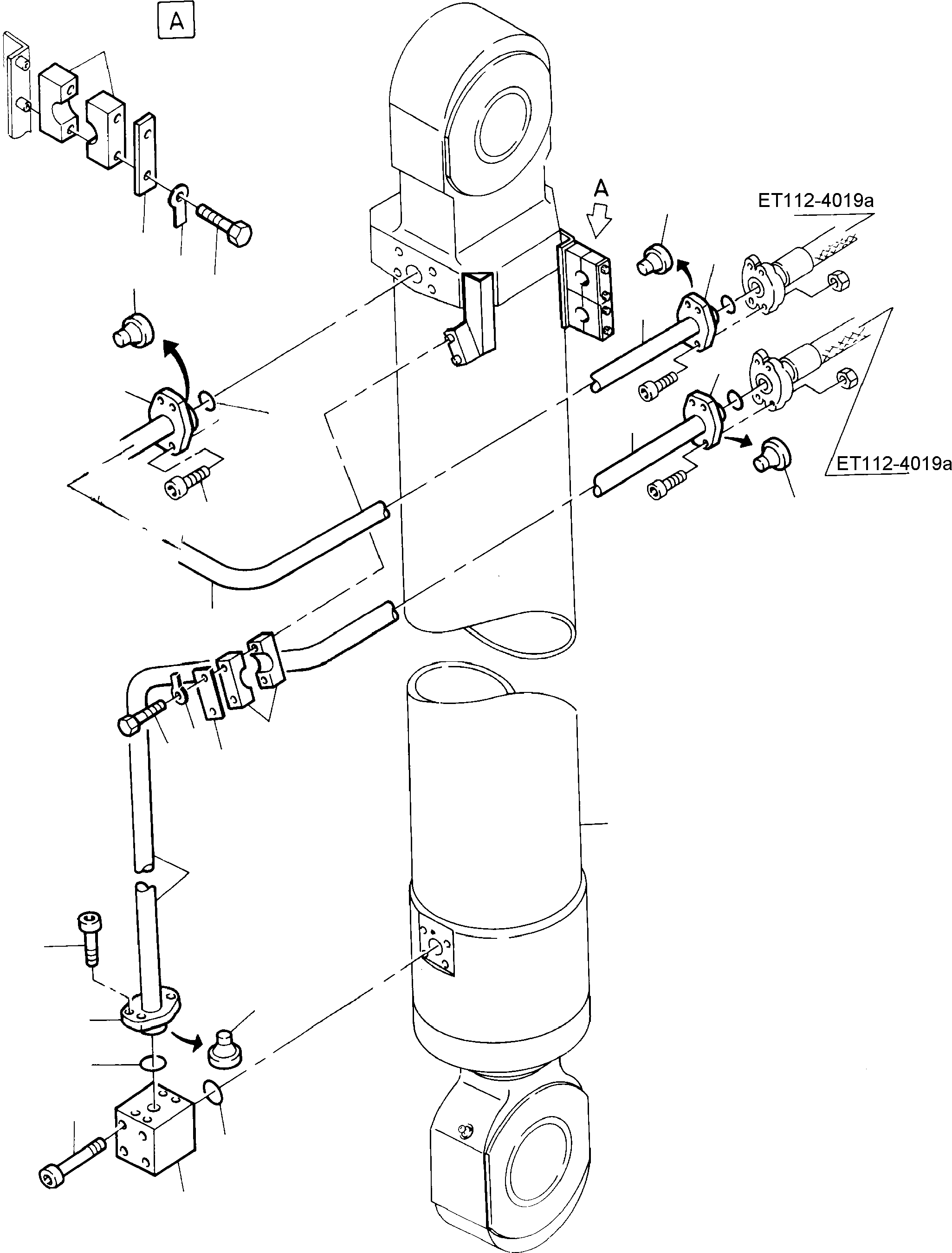 Piping, assy. fig nos: 04-21 674 832 40 KOMATSU