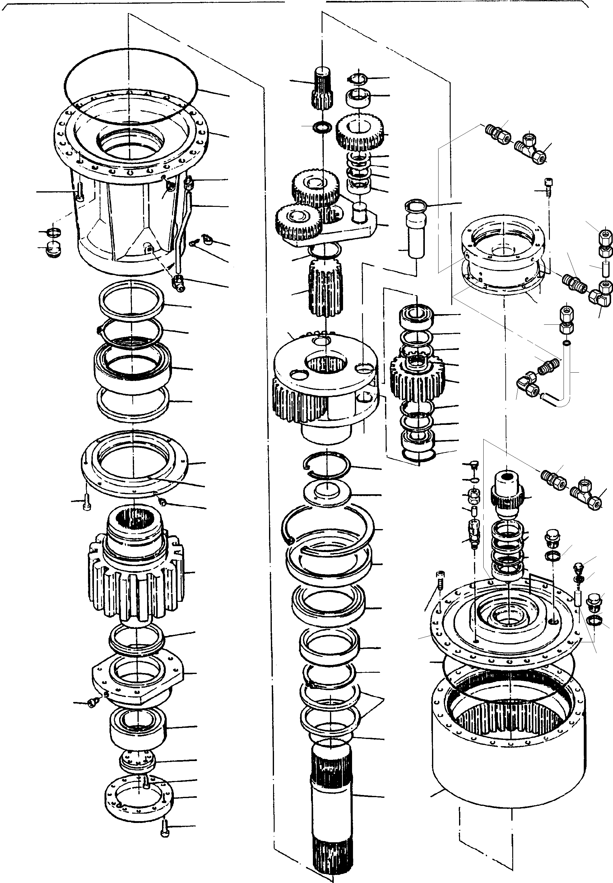 Slew gearboassy. 654 454 40 KOMATSU