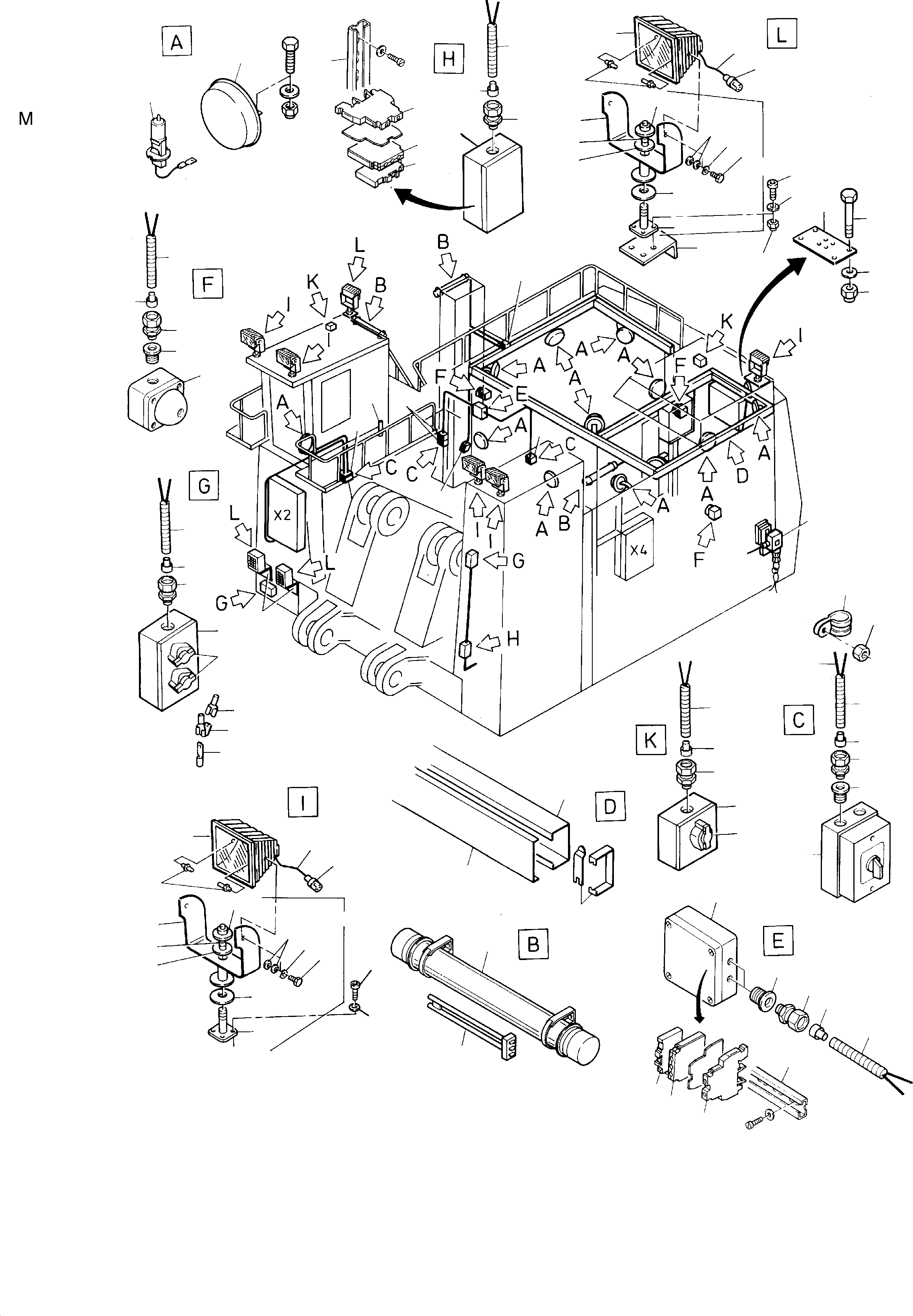 Spot light bracket 890 062 40 KOMATSU