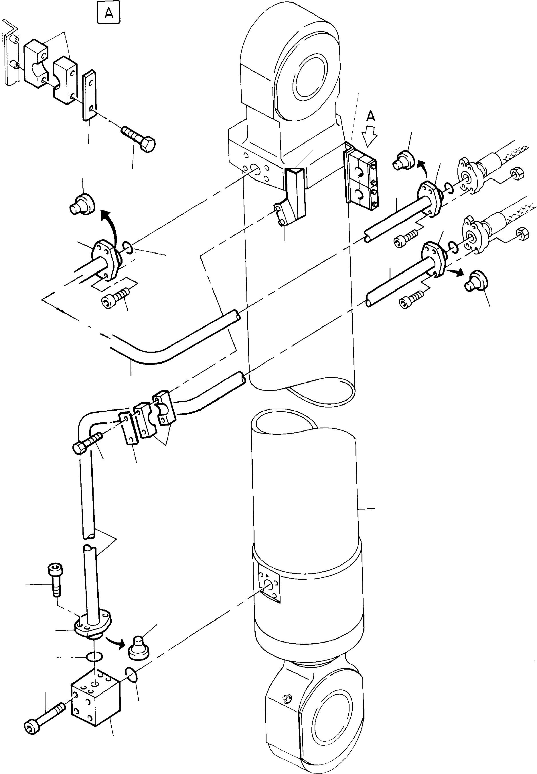 Pipe, assy. Ø 65, 766 366 73 KOMATSU