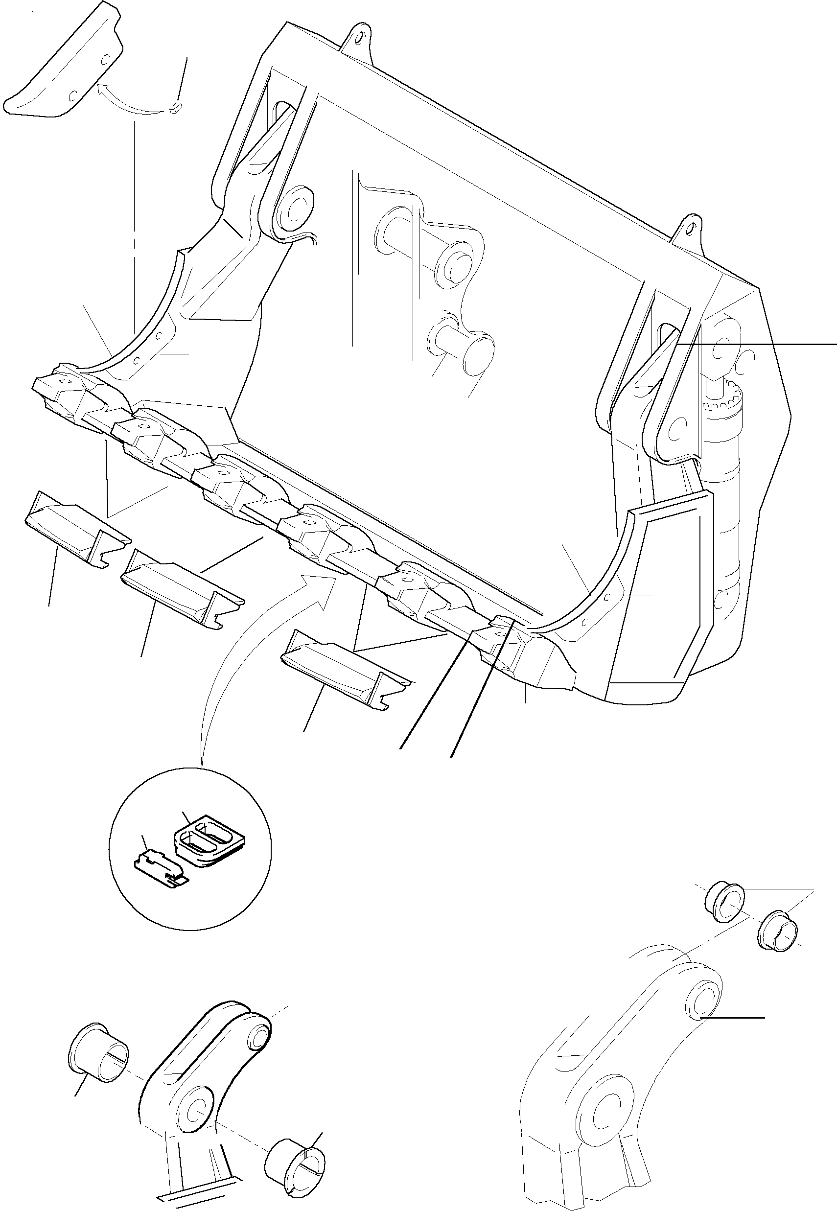 Castlip with shroud 902 436 40 KOMATSU