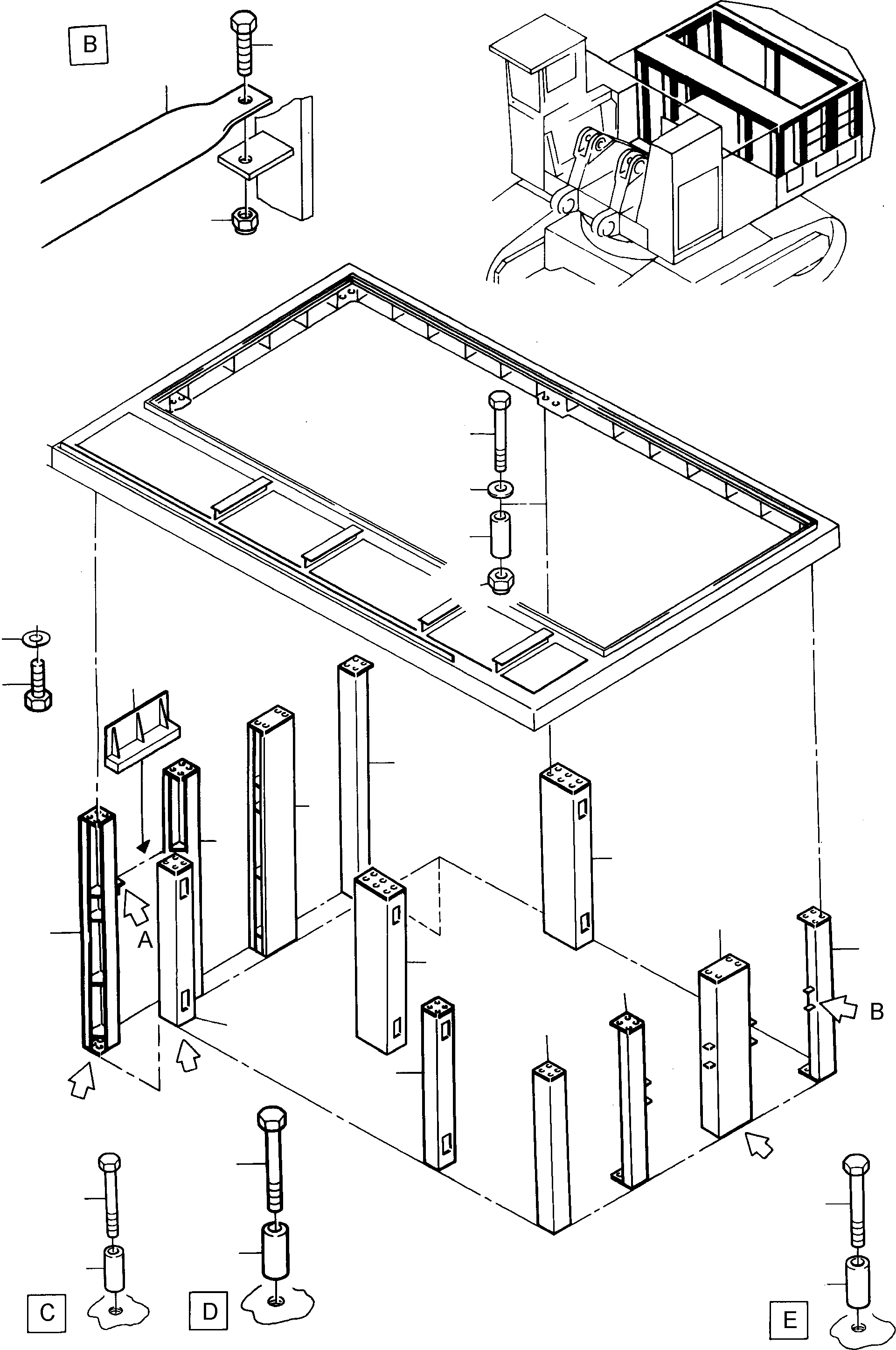 Roof element 899 758 40 KOMATSU