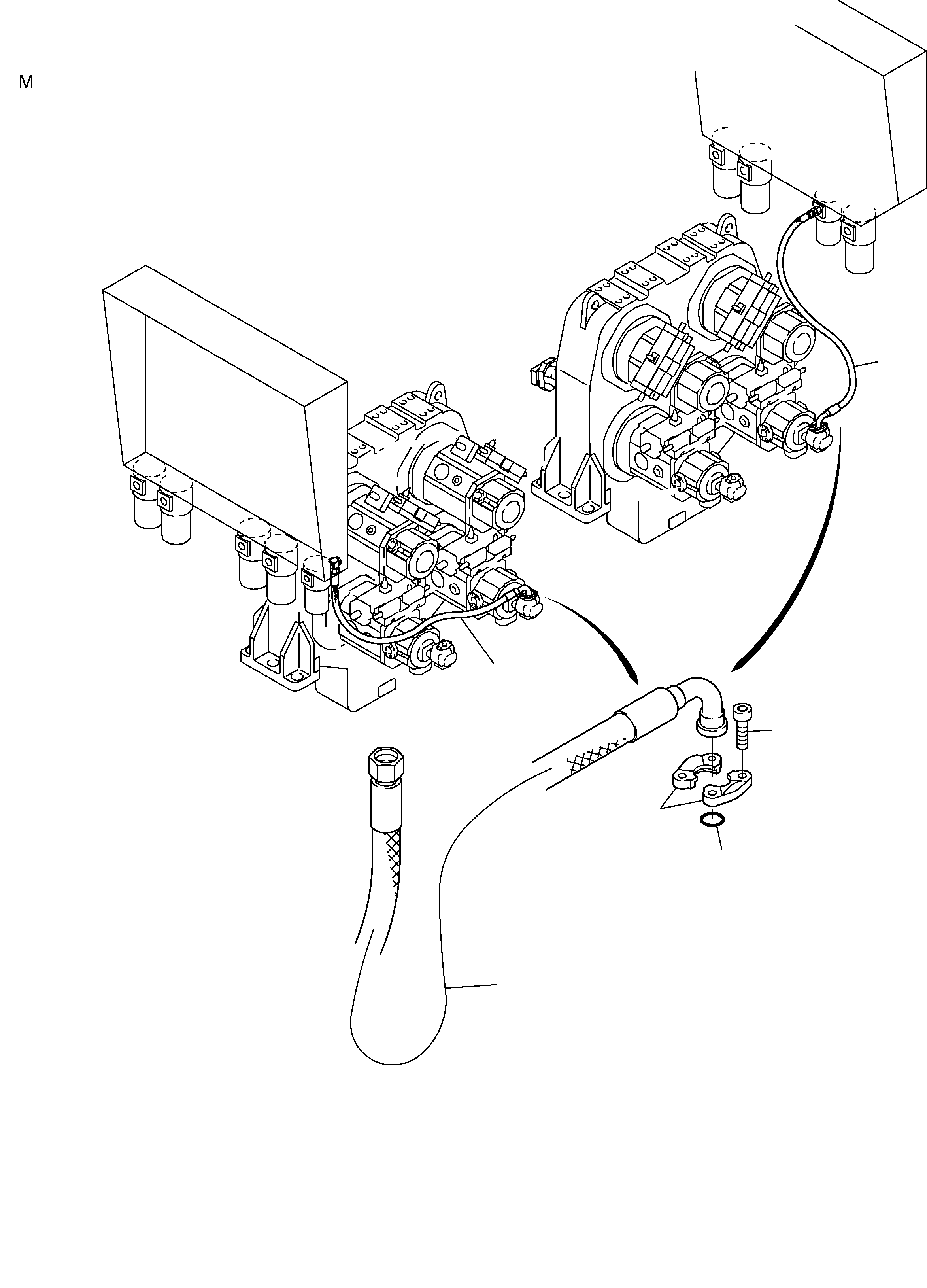 Hose assy. DN 25x1600 515 663 98 KOMATSU