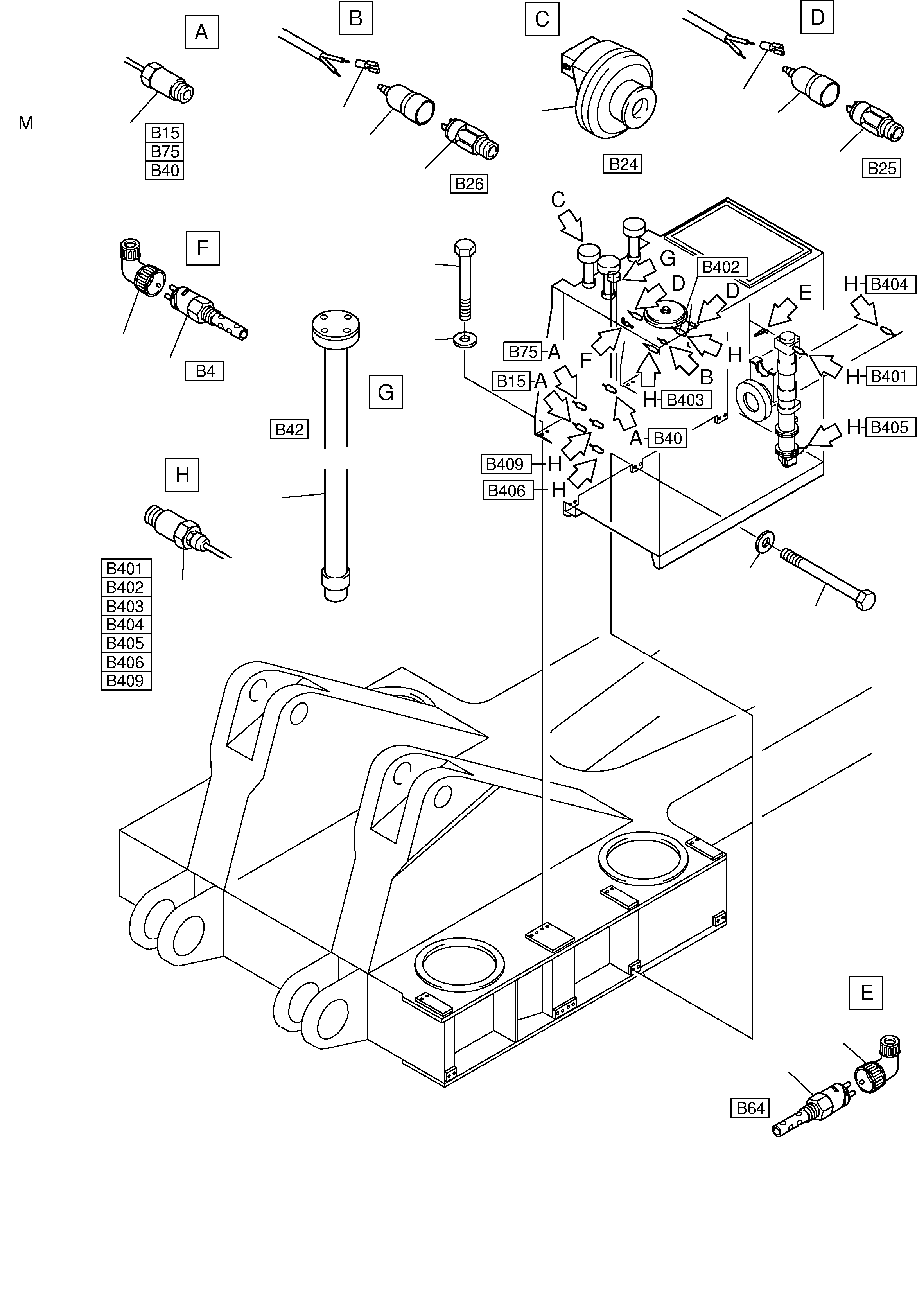 Pressure transducer 901 302 40 KOMATSU