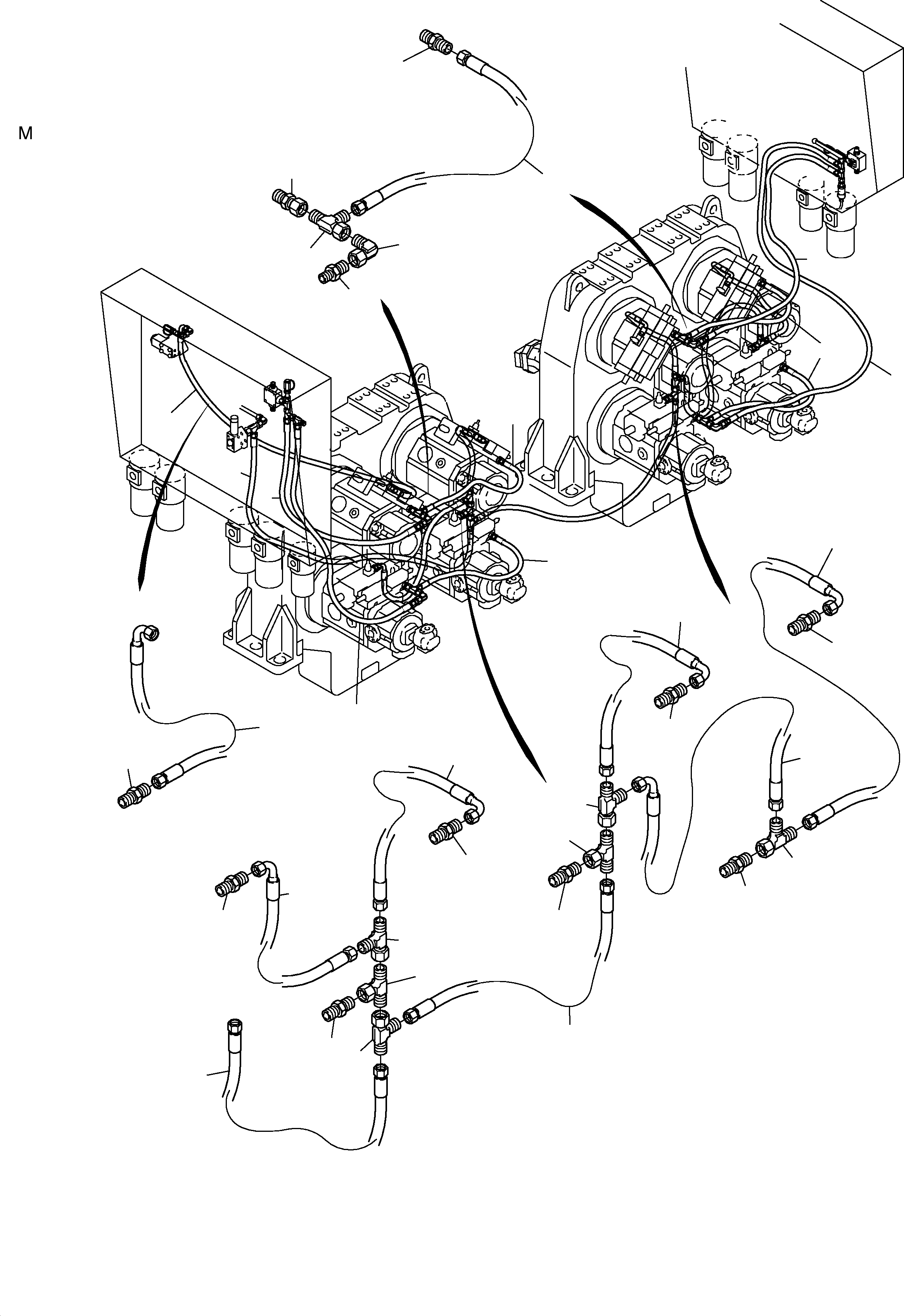 Hose assy. DN 08x810 490 830 40 KOMATSU