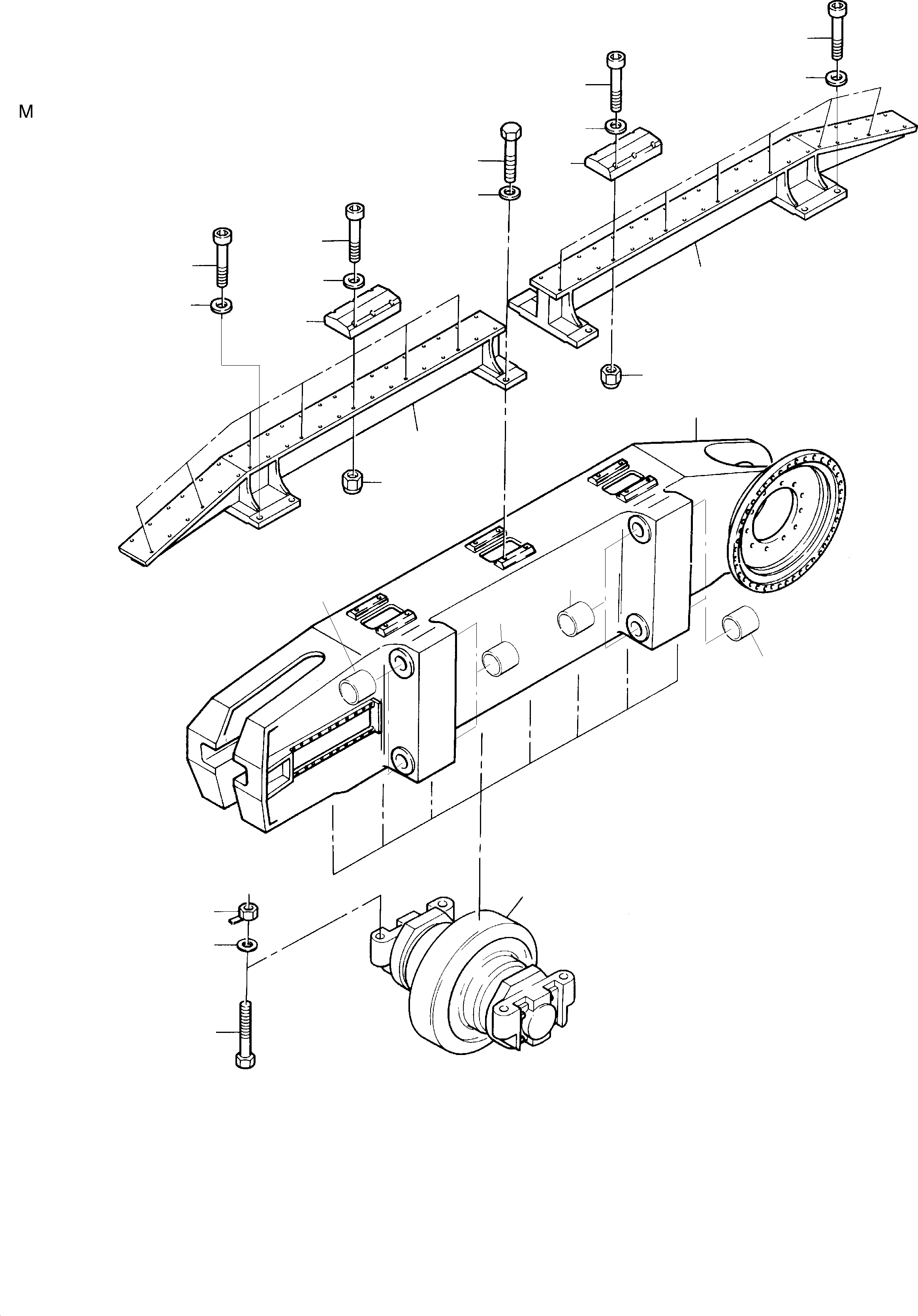 Track frame, l.h. 896 084 40 KOMATSU