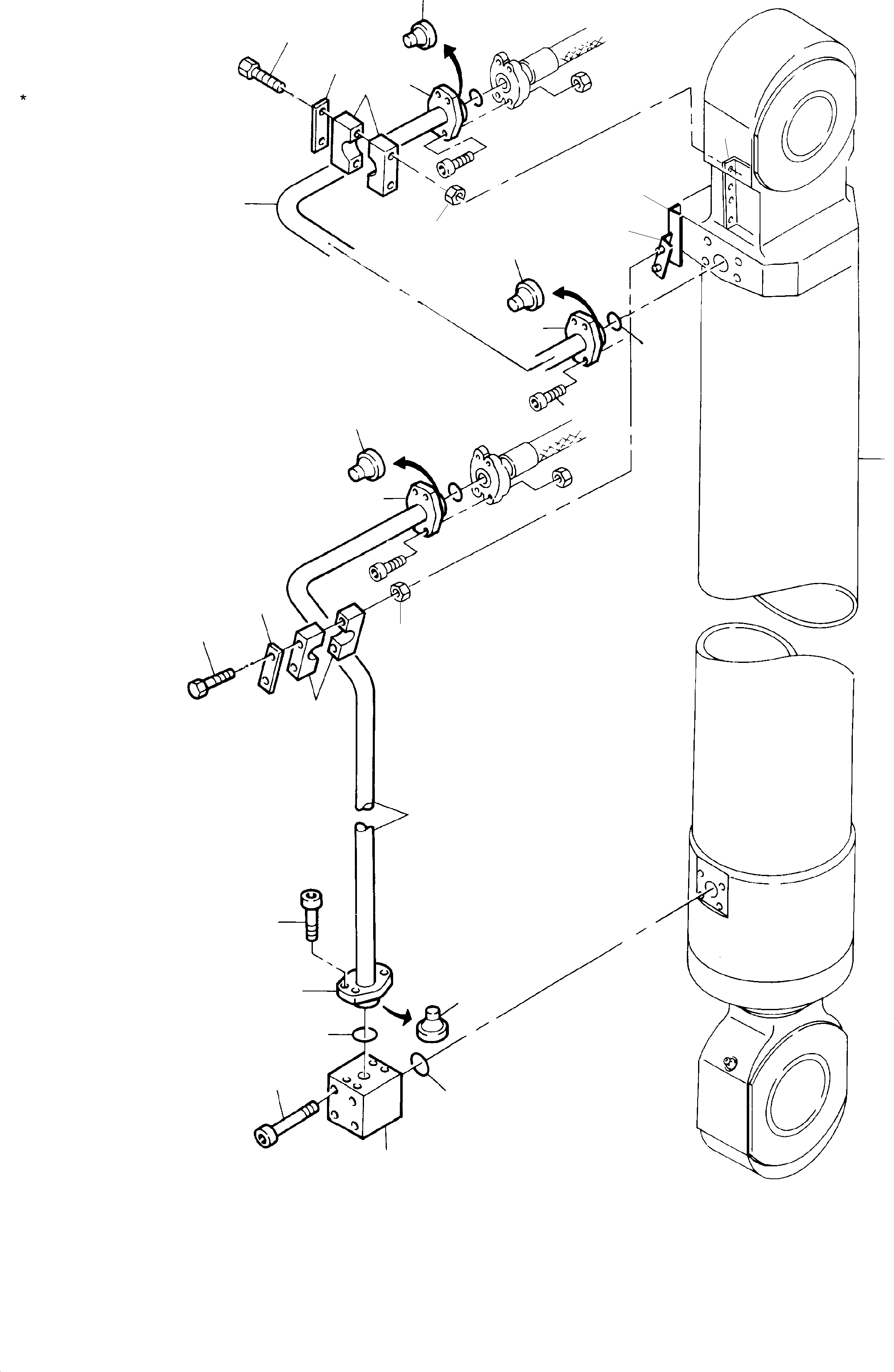 Piping, assy. fig nos: 05-20 897 773 40 KOMATSU