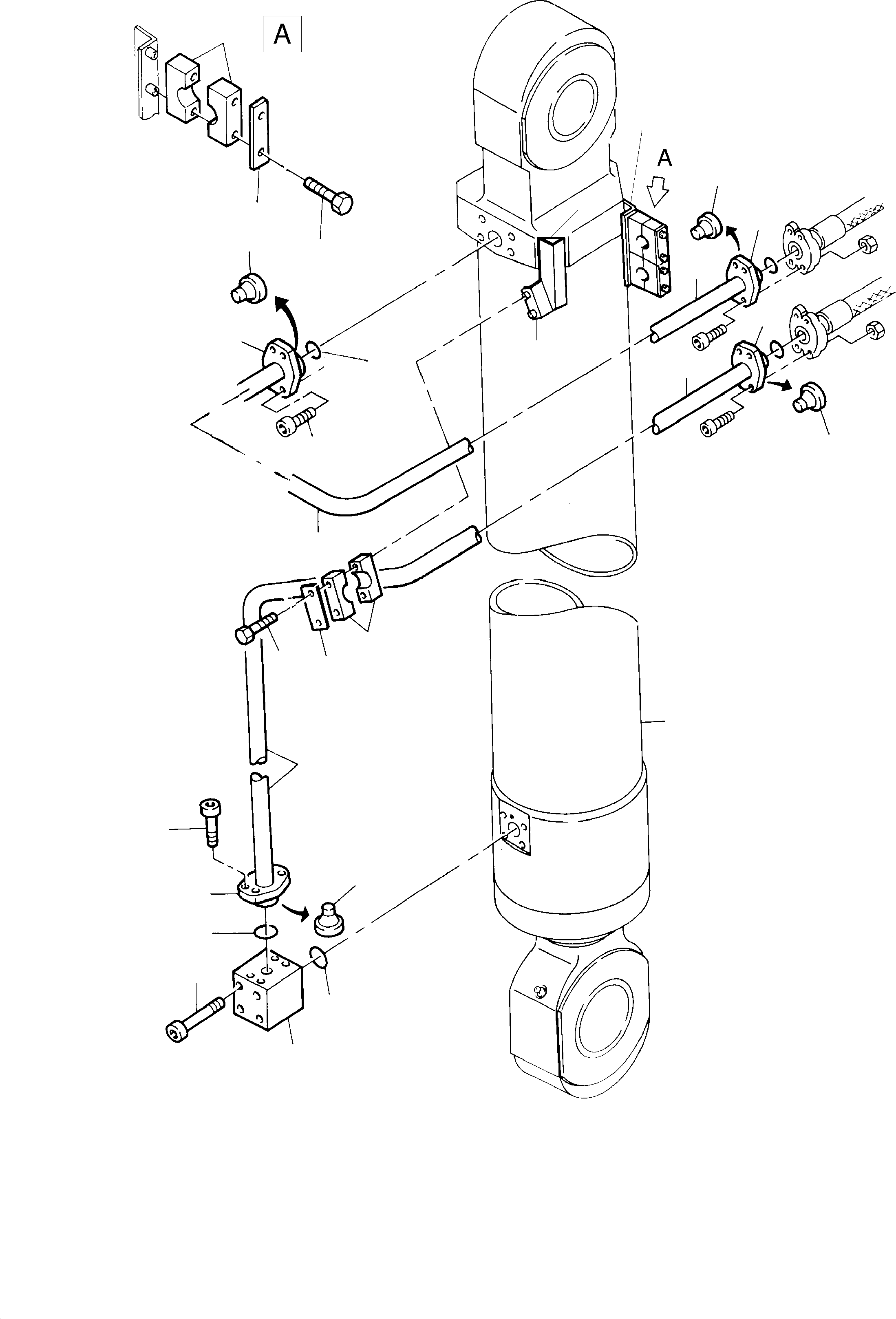Piping, assy. fig nos: 05-20 897 772 40 KOMATSU