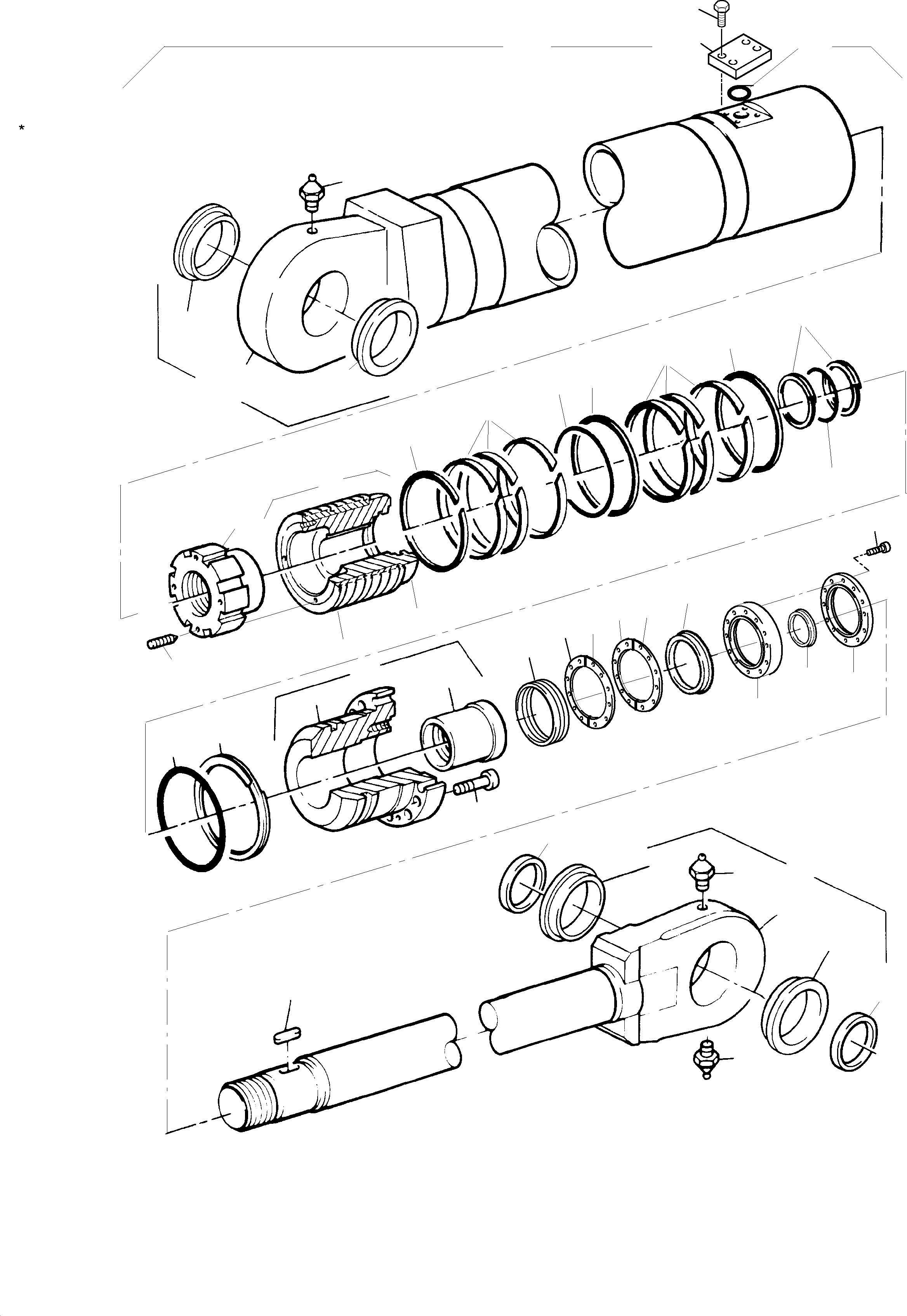 Hydraulic cylinder 899 075 40 KOMATSU