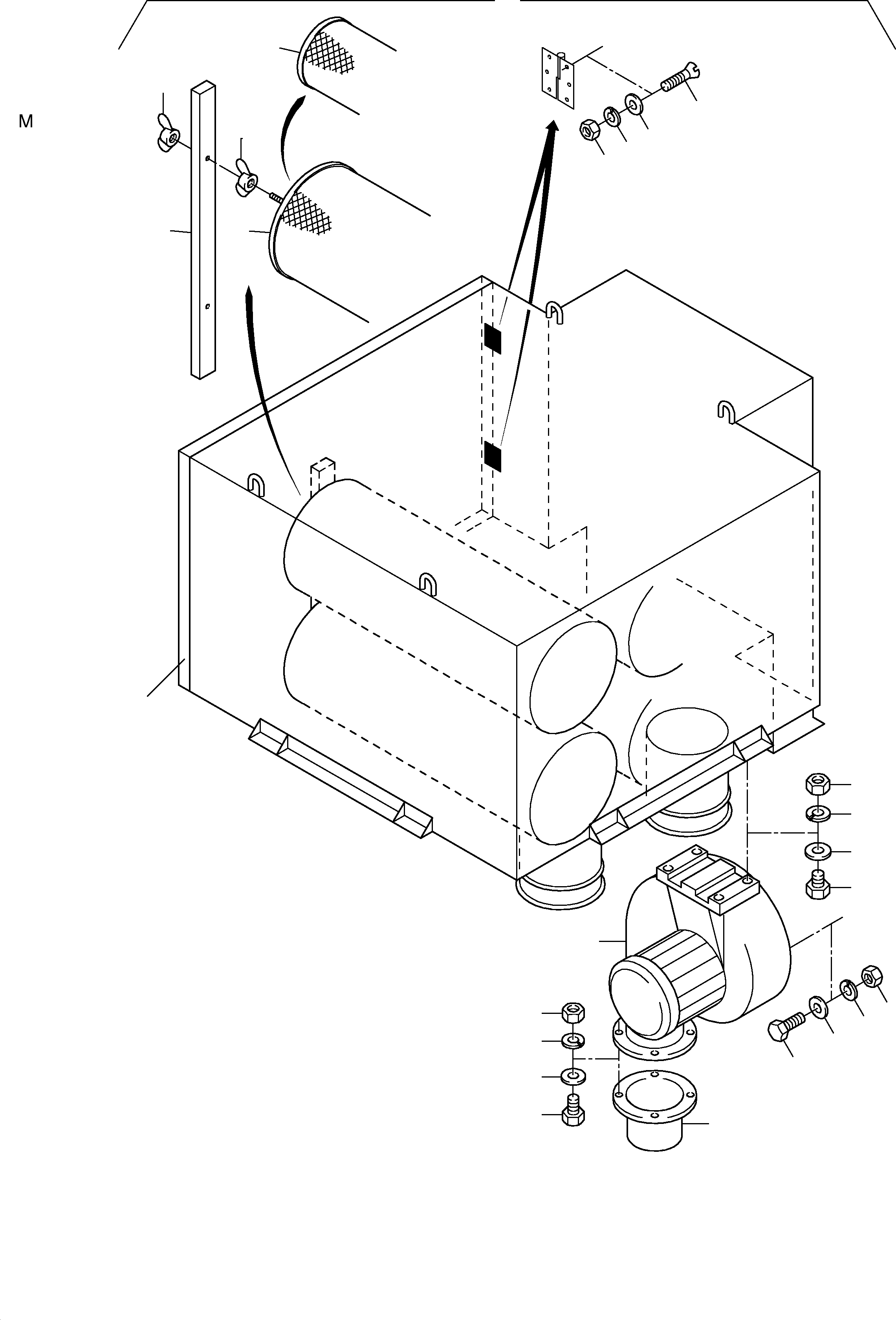 Air cleaner, assy. (120-210 V /60 Hz) 896 868 40 KOMATSU