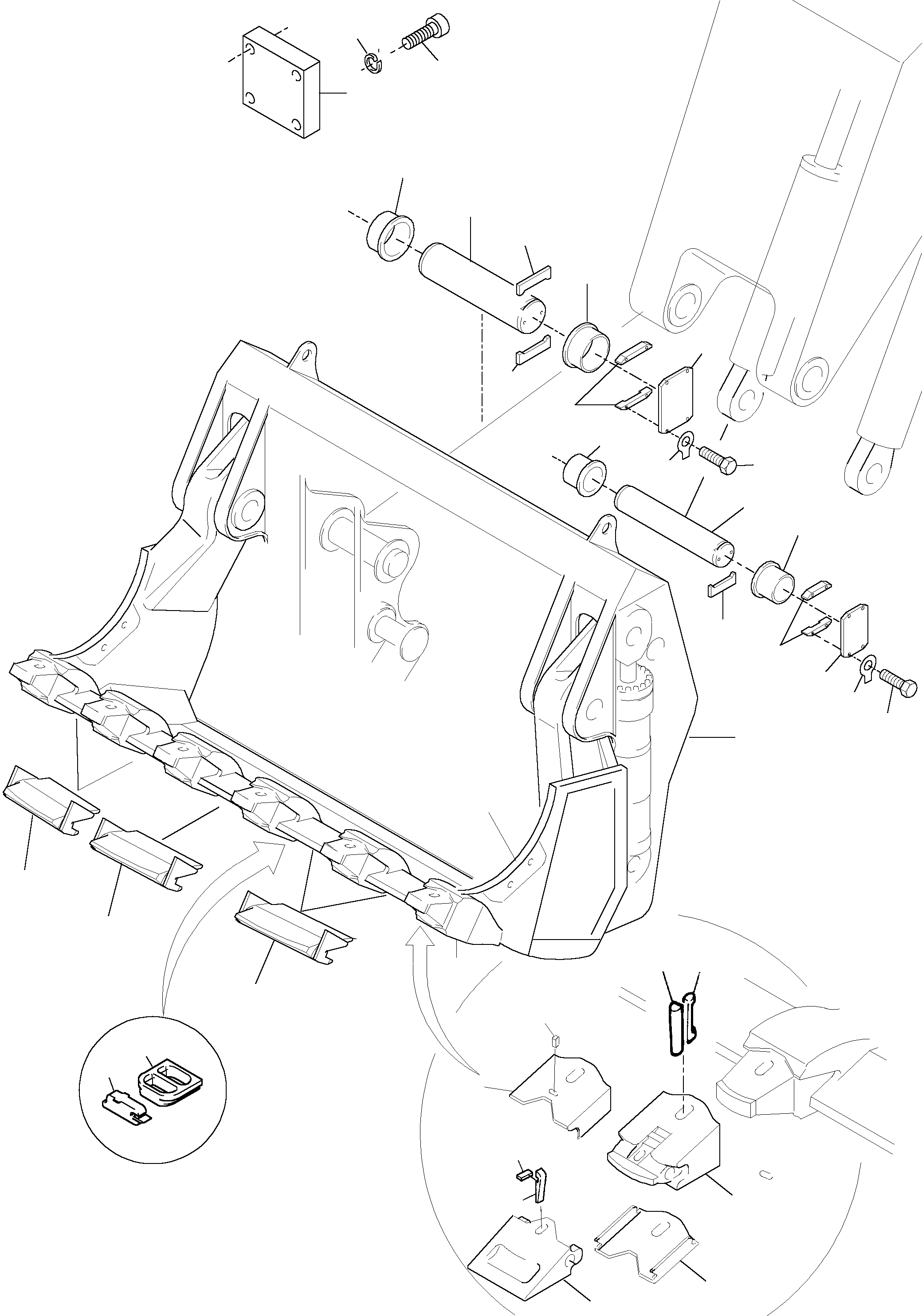 Bullclam bucket wall assy. 769 579 73 KOMATSU