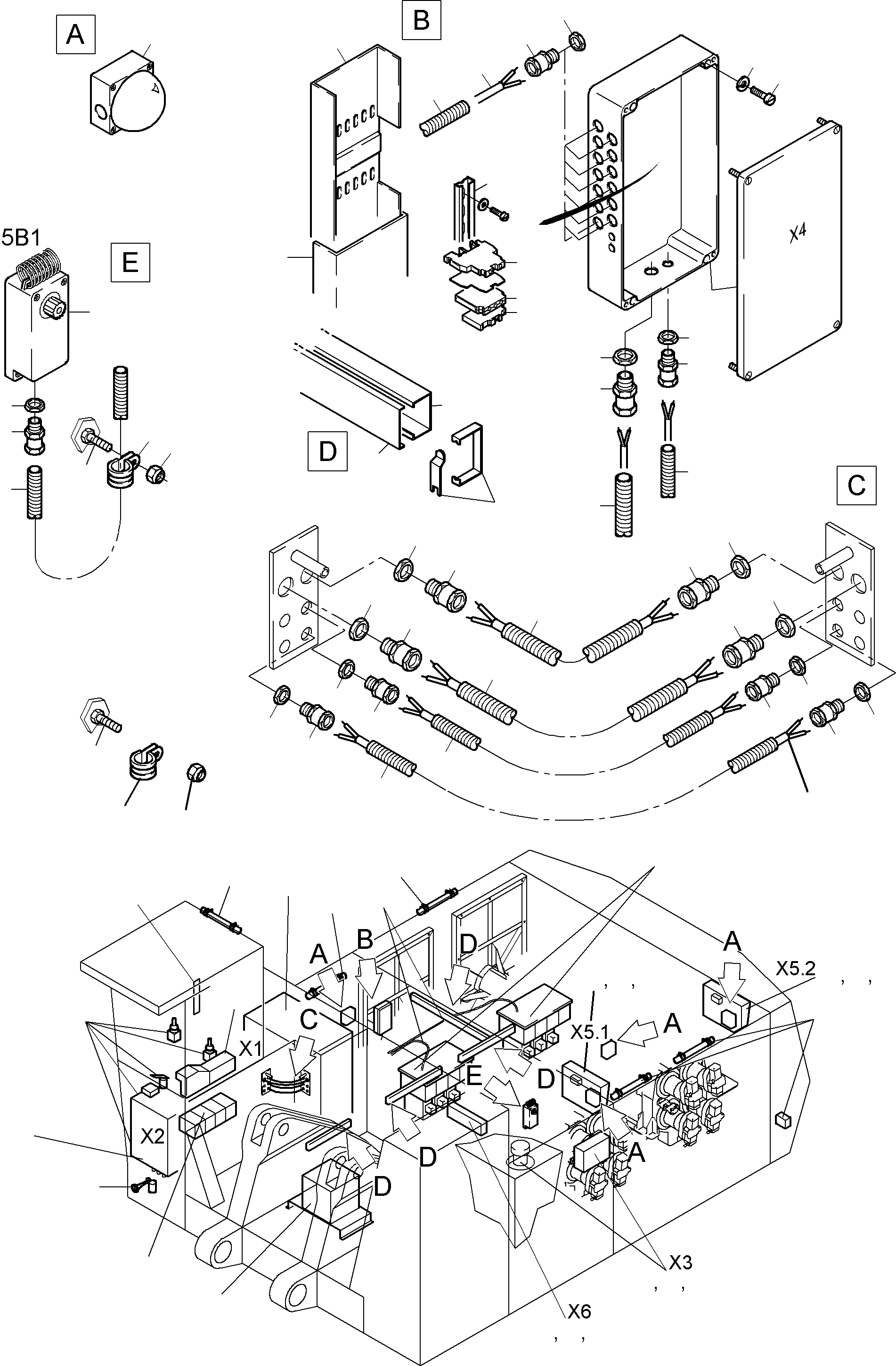 Cable Bulk ware, state length required 515 189 98 KOMATSU