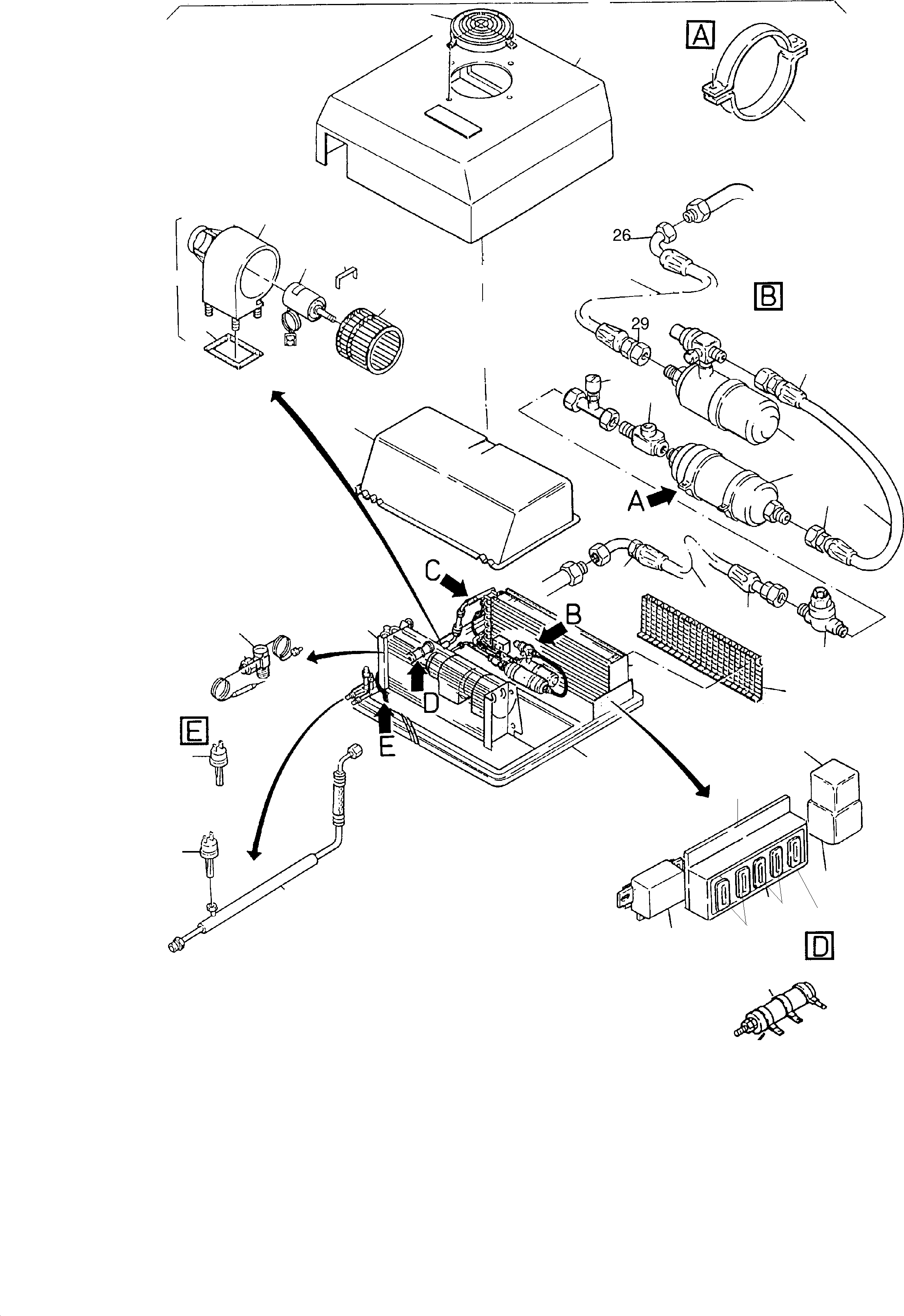 Air conditioning unit assy. fig-nos. 02-38 766 680 73 KOMATSU