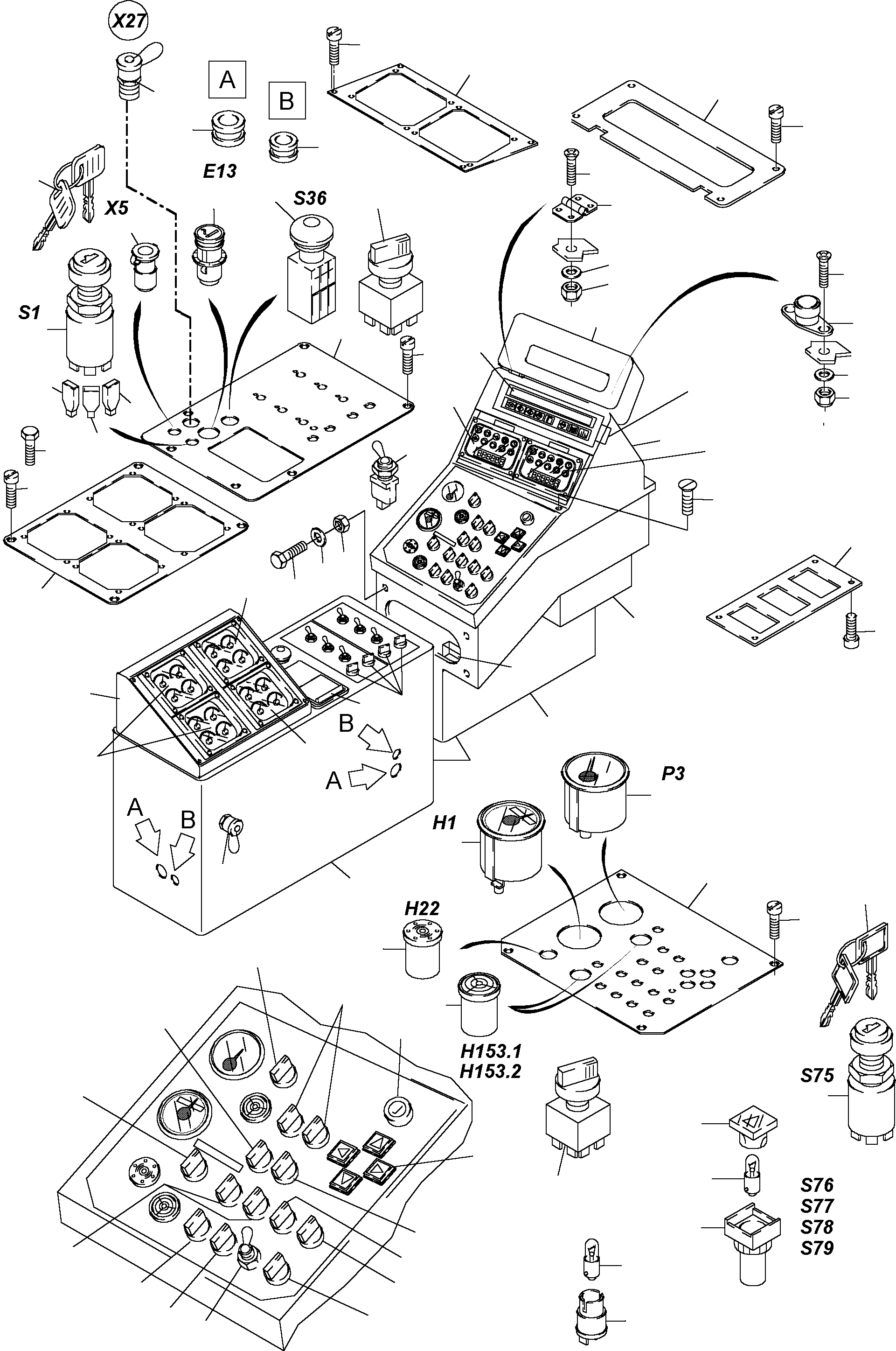 Operation panel 901 384 40 KOMATSU
