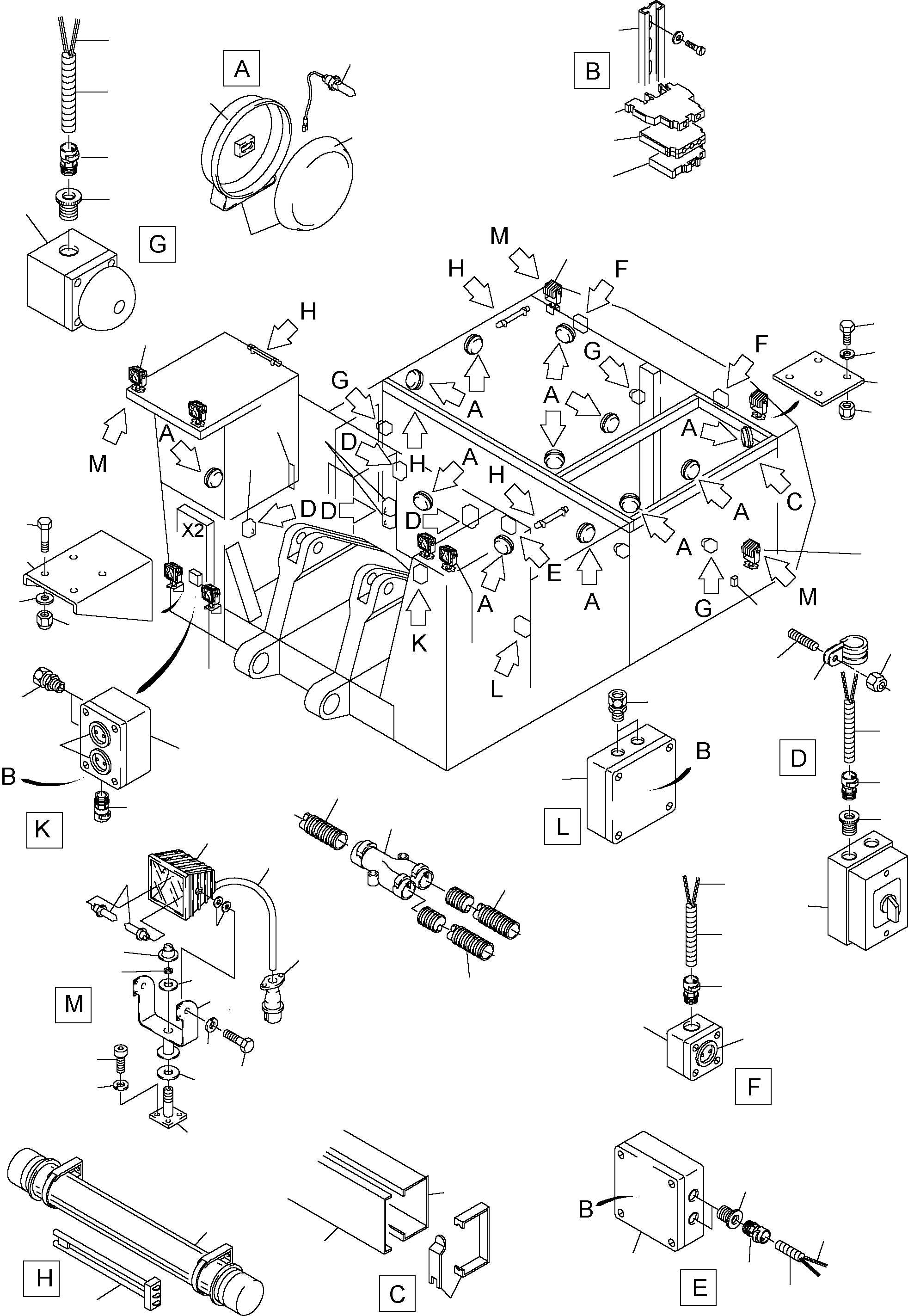 Lamp bracket 905 404 40 KOMATSU