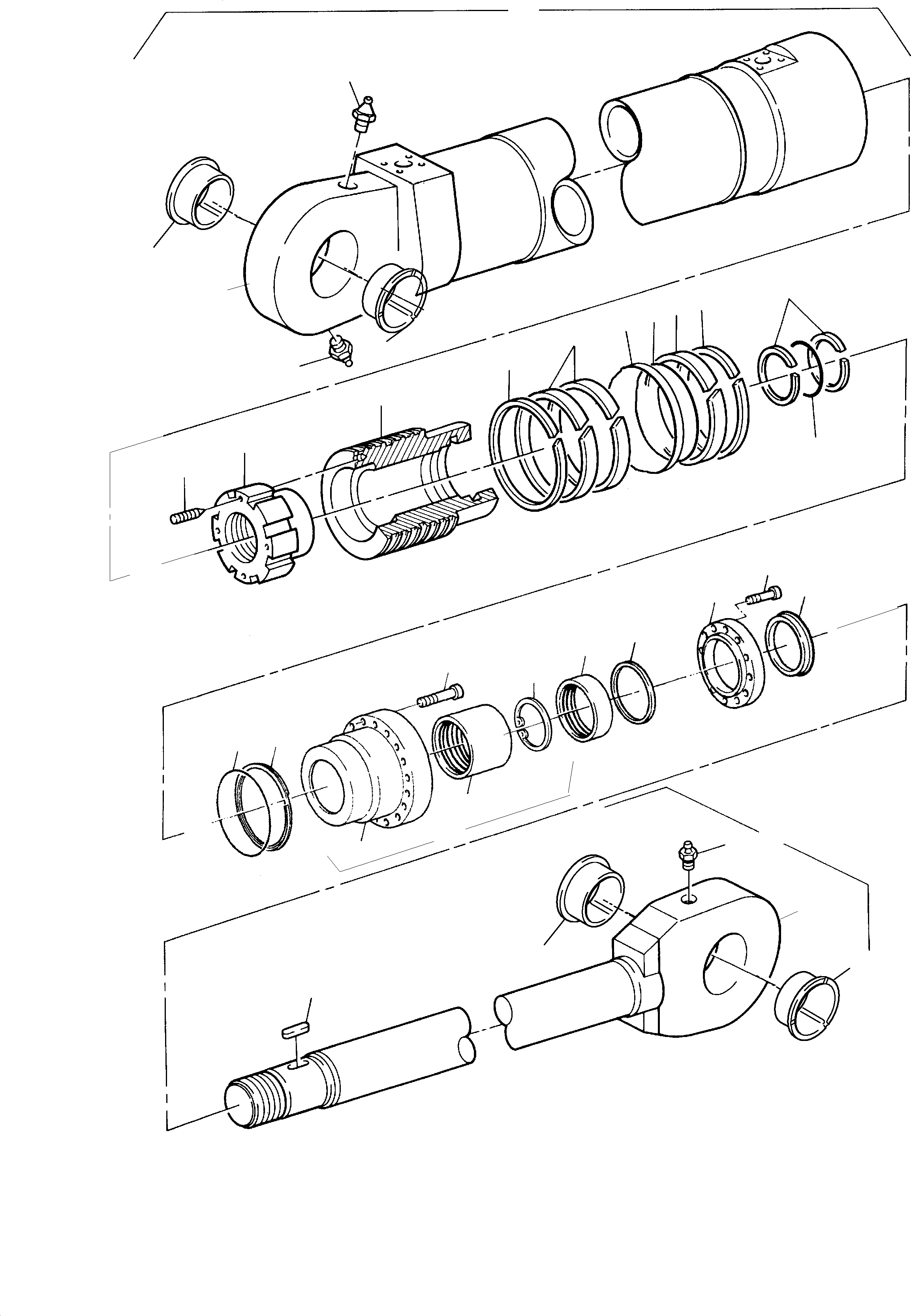 Hydraulic cylinder, assy. 904 545 40 KOMATSU