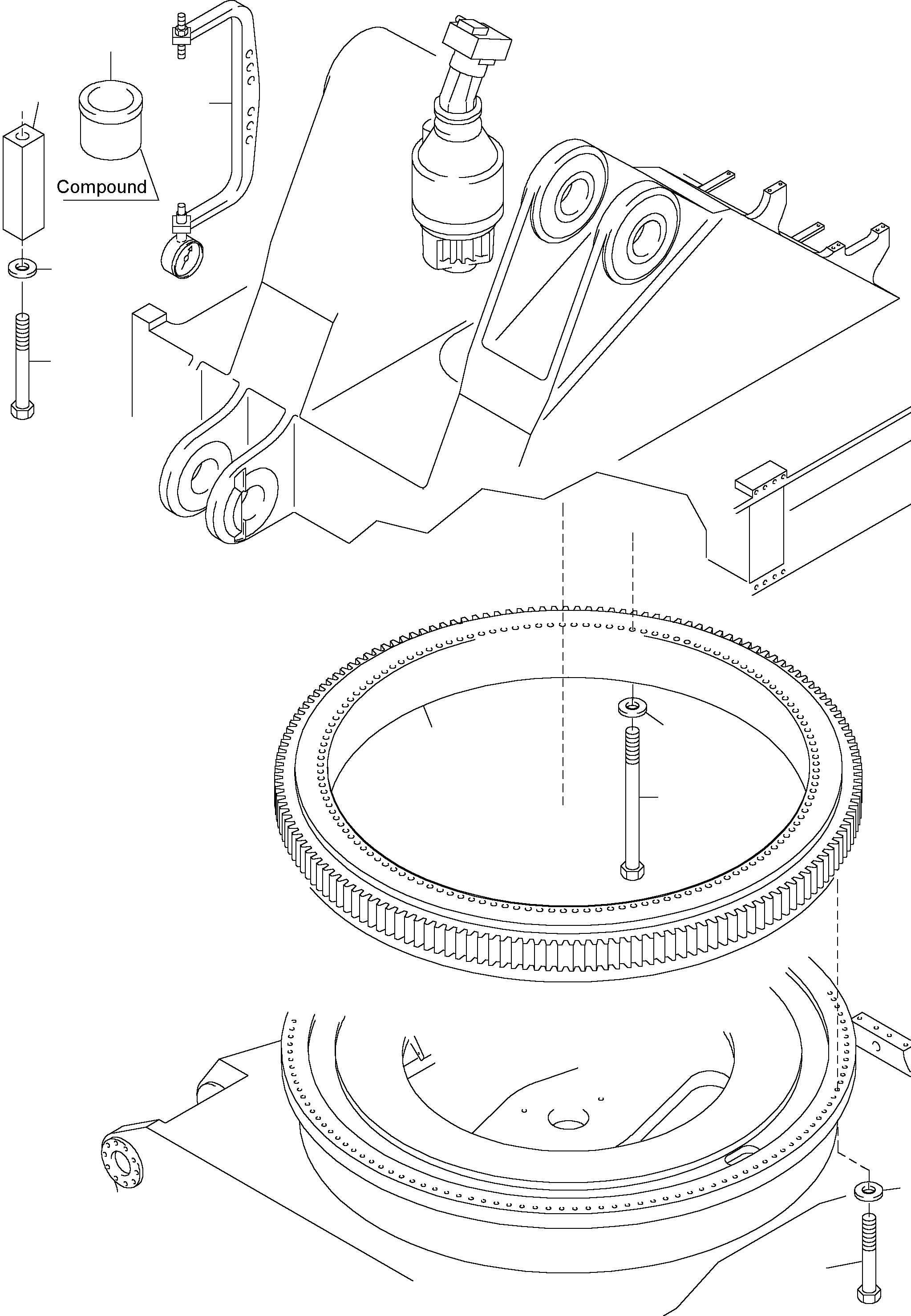 Slew ring-mounting kit (Standard) 770 470 73 KOMATSU