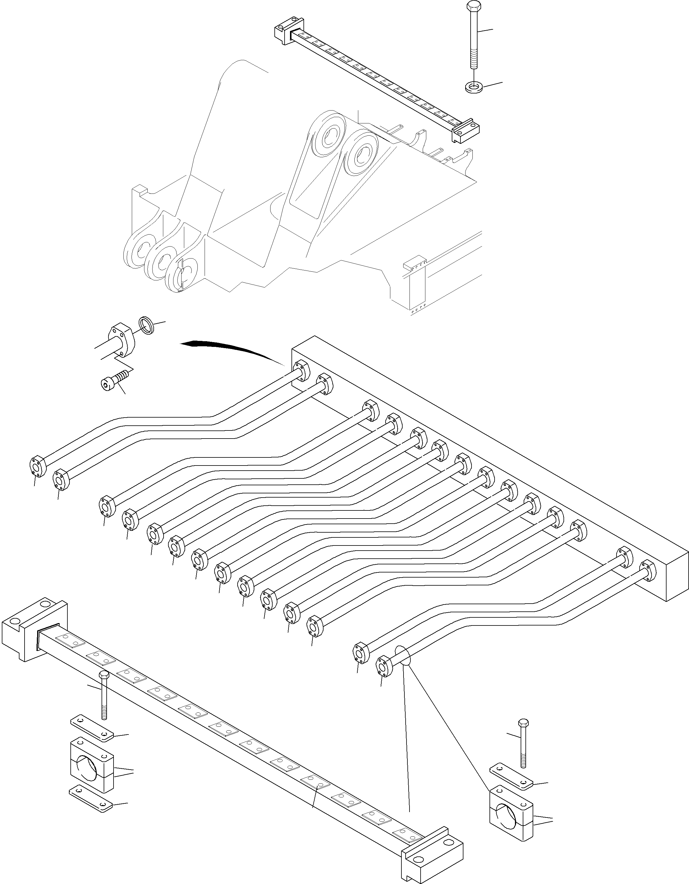 Труба в сборе ø 65 797 150 73 KOMATSU