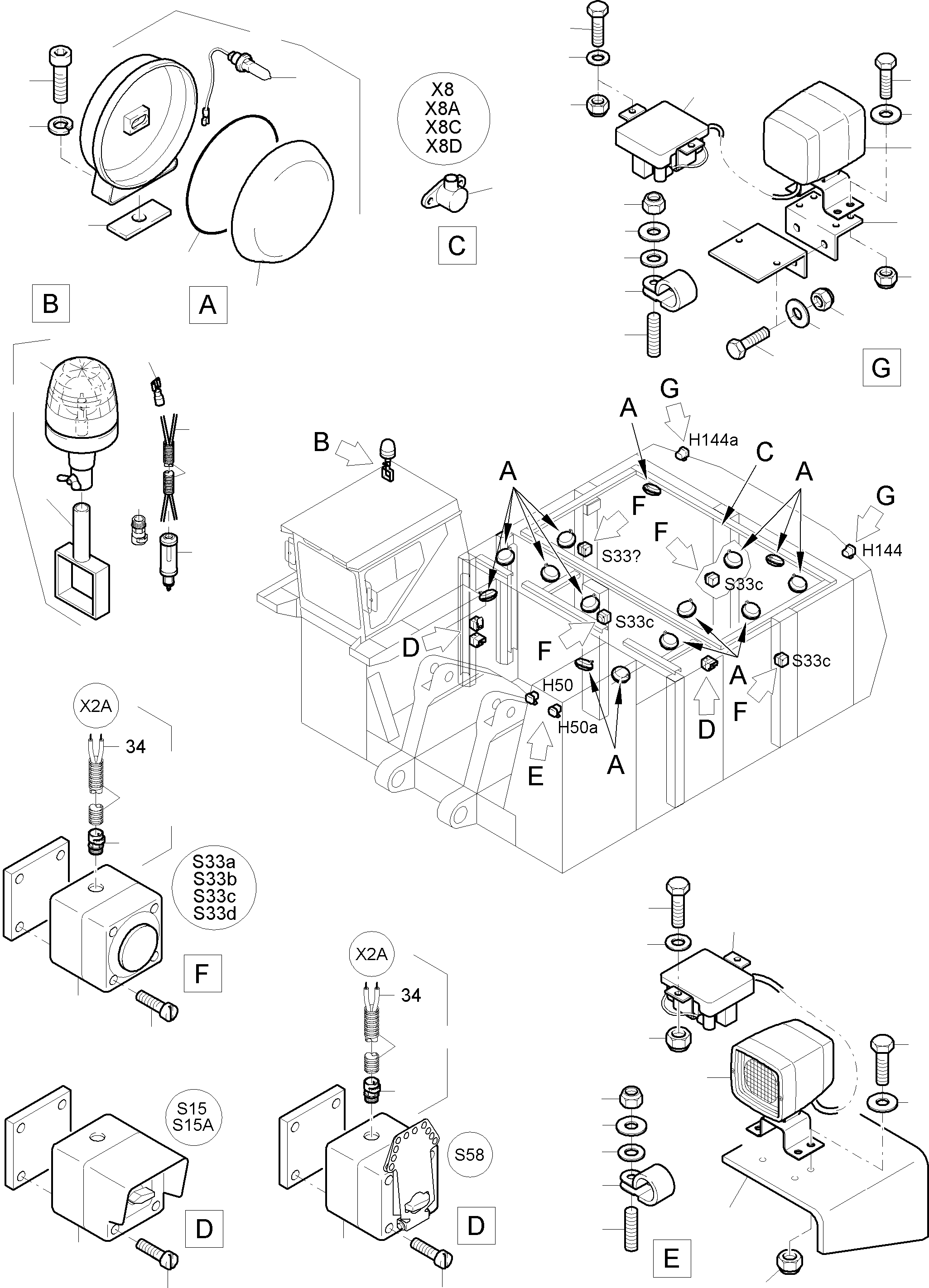 Lamp bracket 945 876 40 KOMATSU