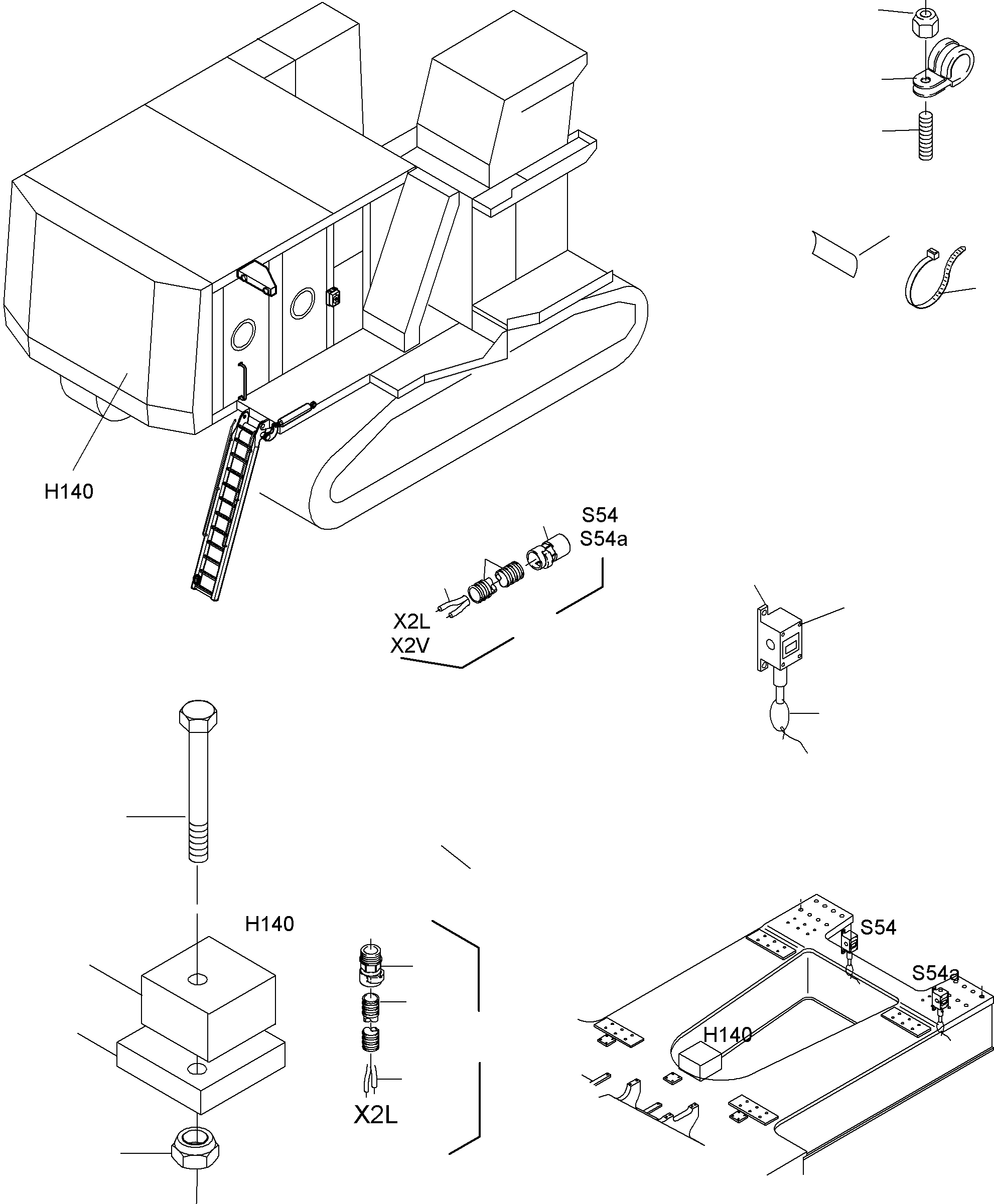 Harness - engine shut-off device 944 620 40 KOMATSU