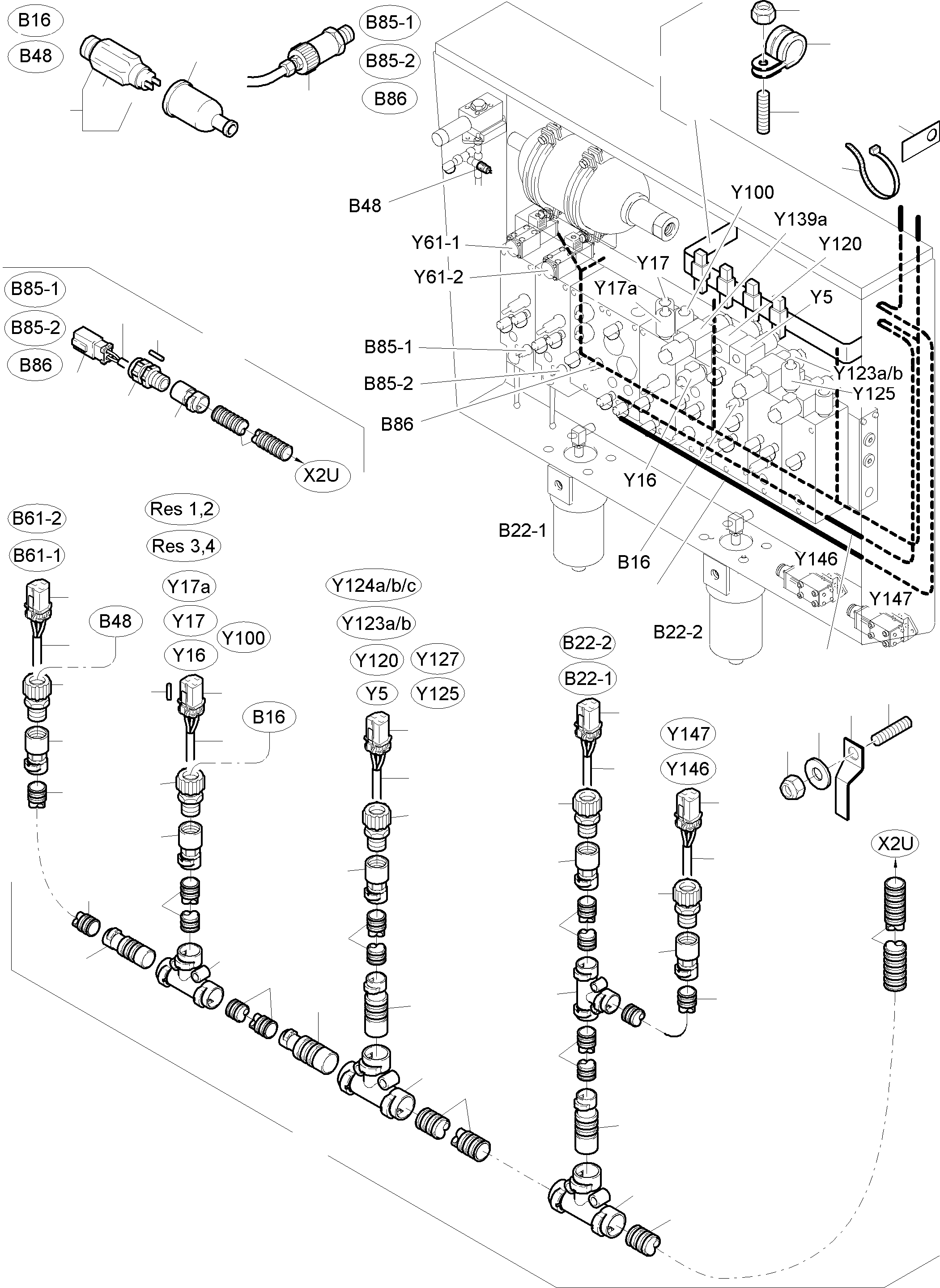 Harness - cartridge block 944 602 40 KOMATSU