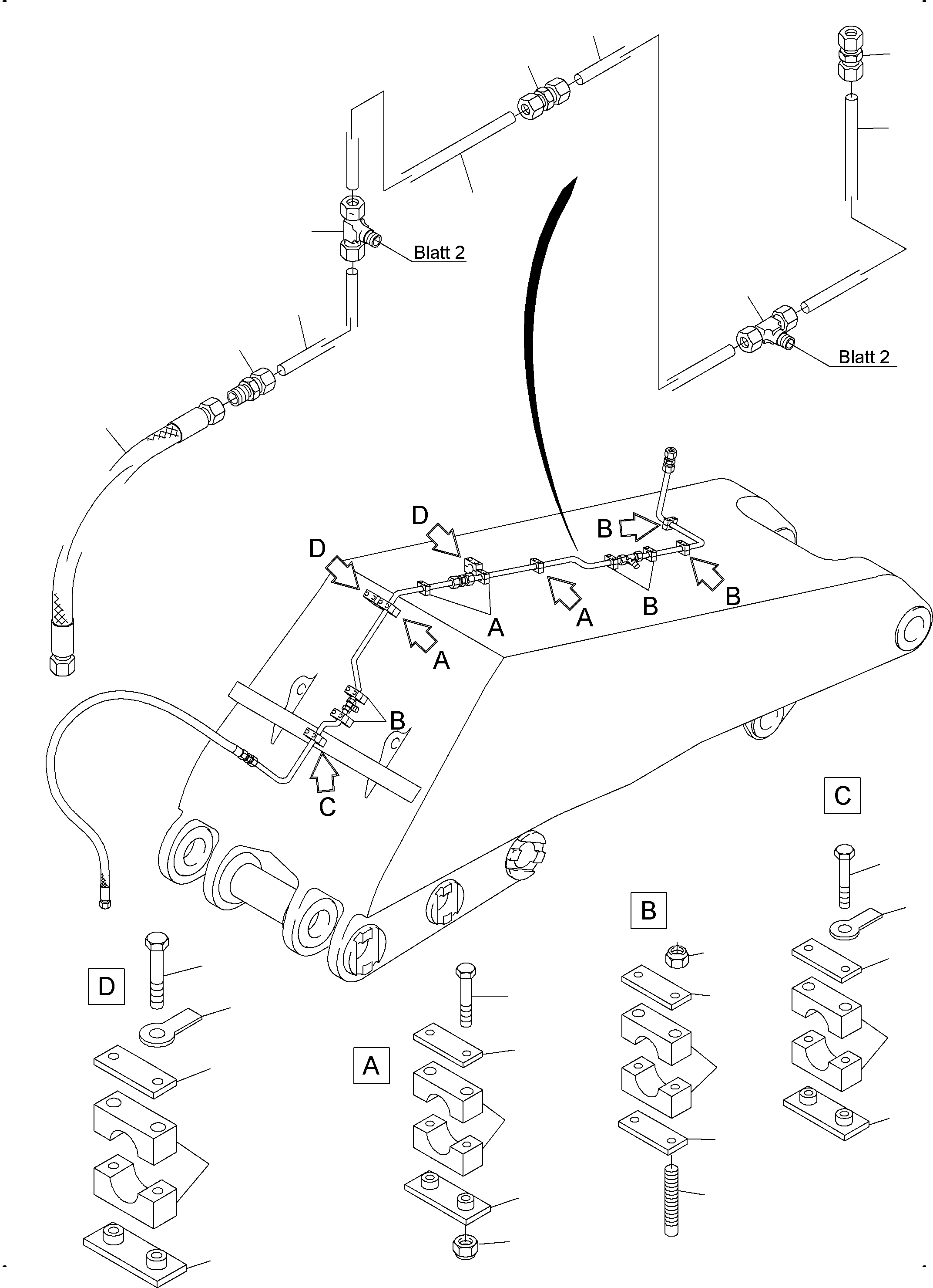 Труба в сборе ø 25 918 224 40 KOMATSU