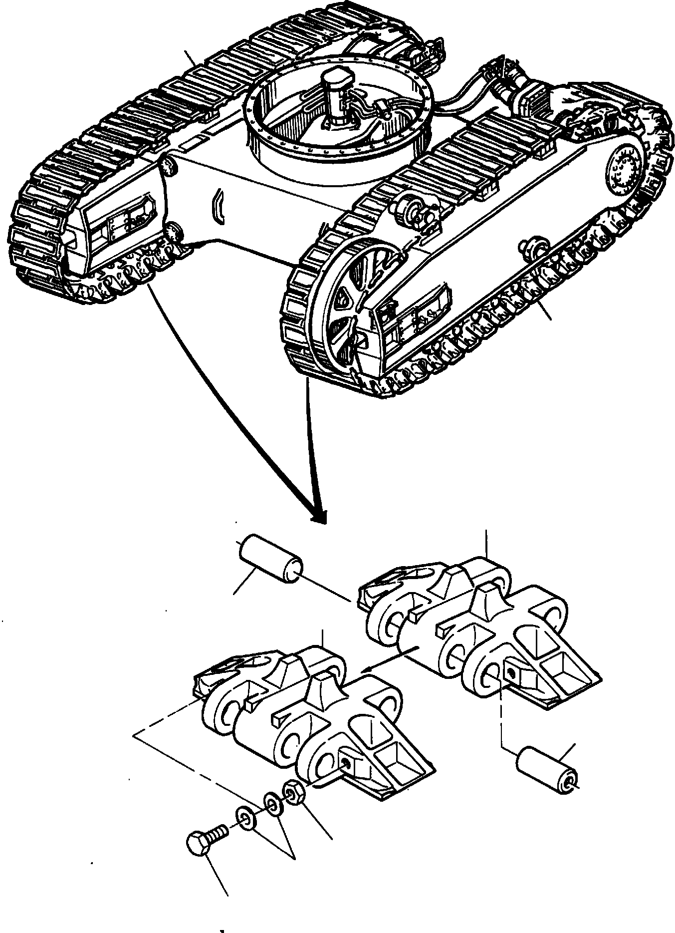 Track group 1900 wide (included 48 track shoes) 795 452 73 KOMATSU