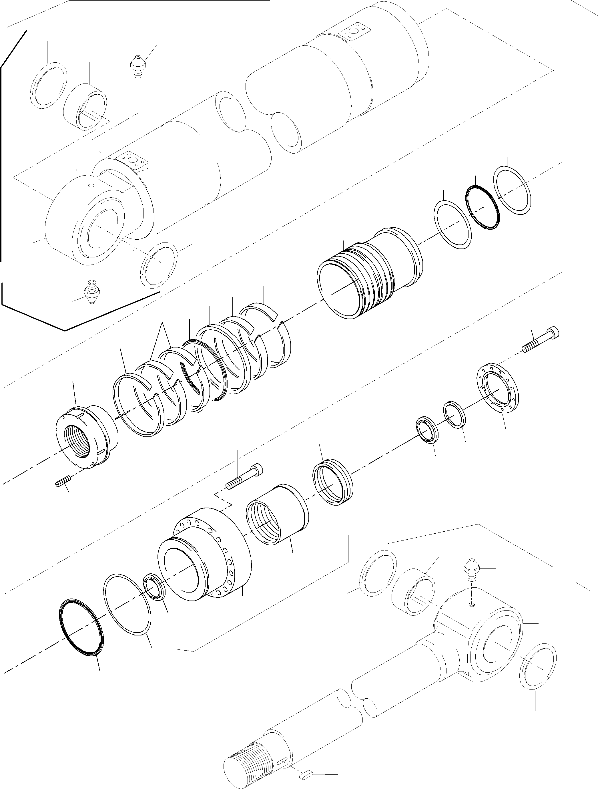Комплект уплотнений - piston rod non slitted fig-nos: 22-25,31 798 768 73 KOMATSU