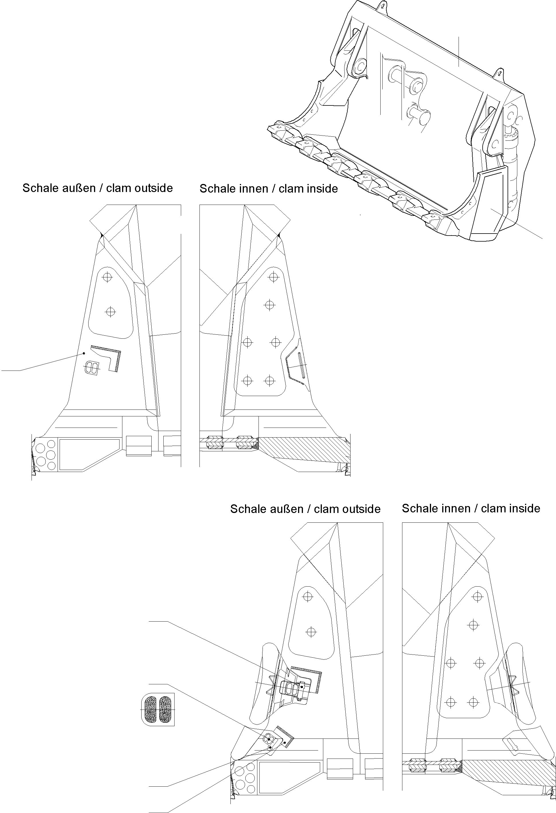 Wing shroud assy. L.h 956 451 40 KOMATSU