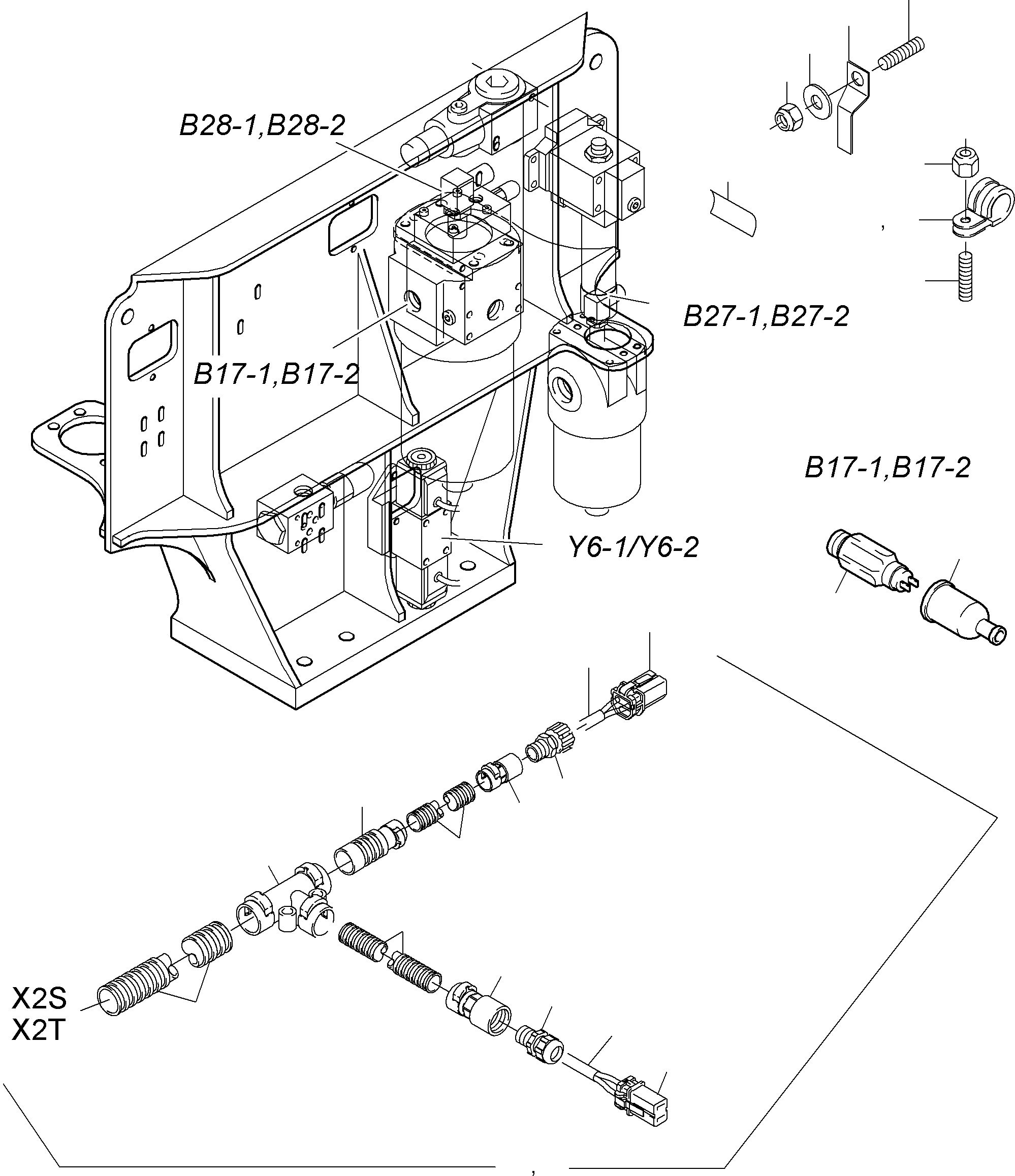 Жгут проводов - filter plate 2 927 539 40 KOMATSU