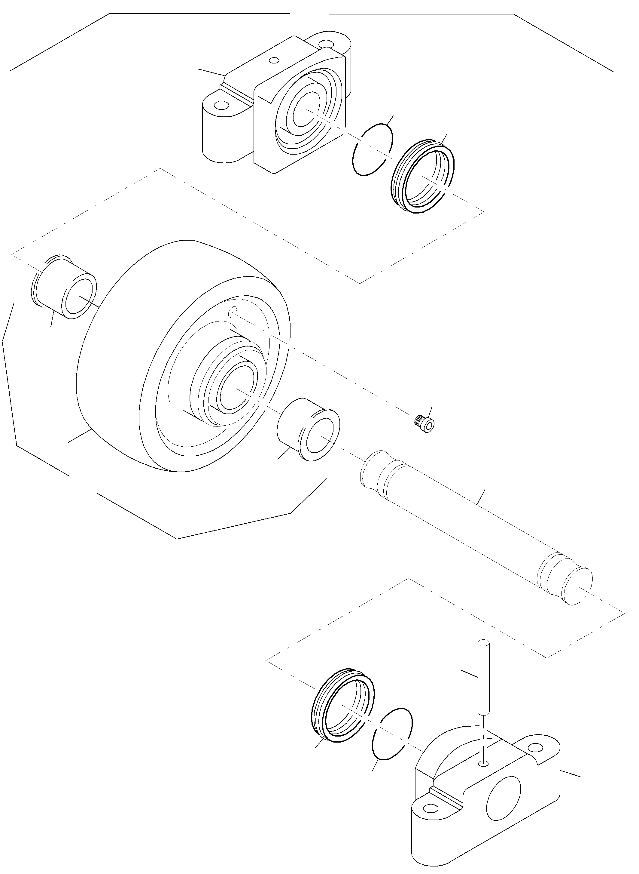Top roller, assy. 939 730 40 KOMATSU