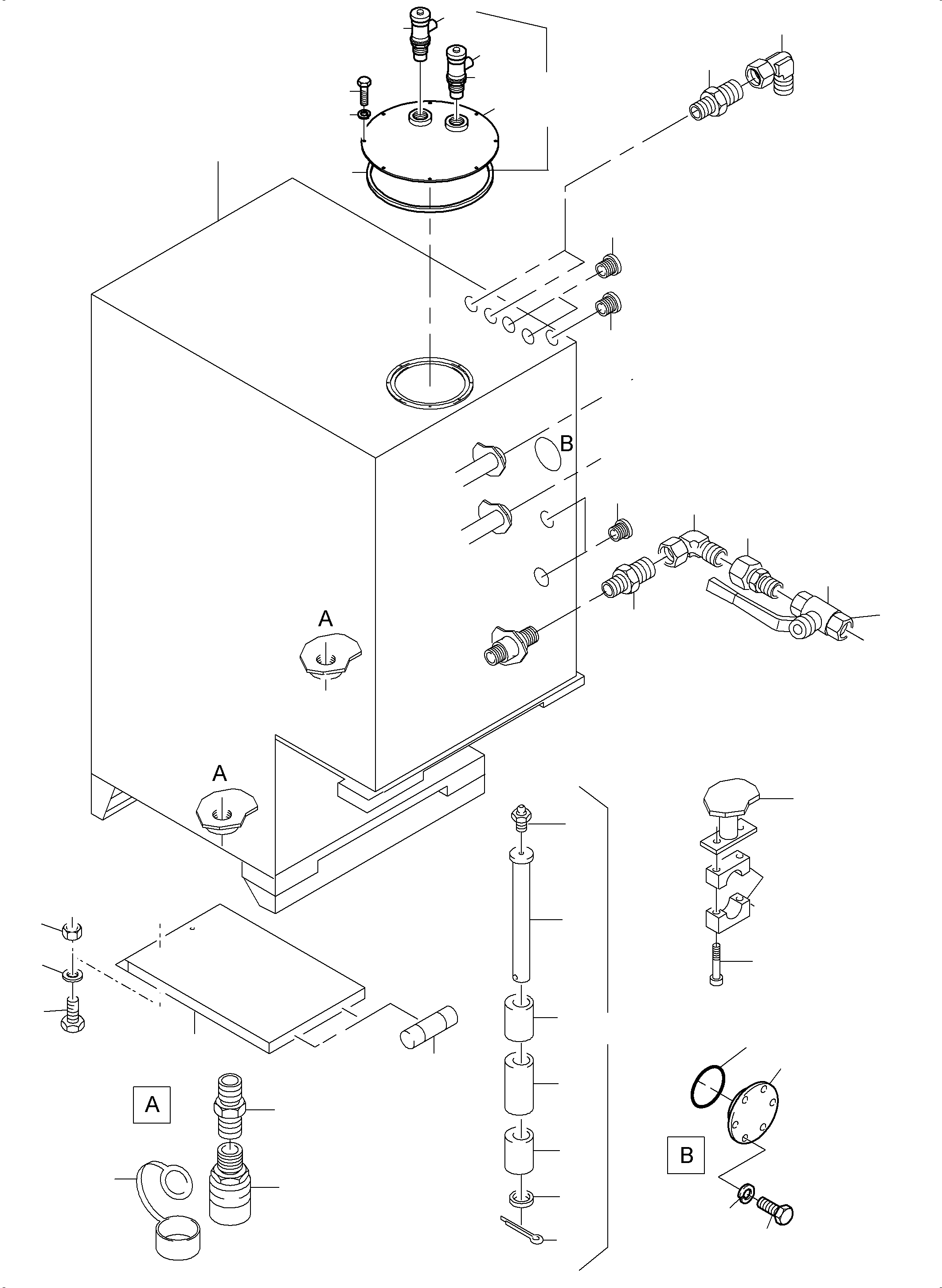 Fuel tank assy. 948 262 40 KOMATSU