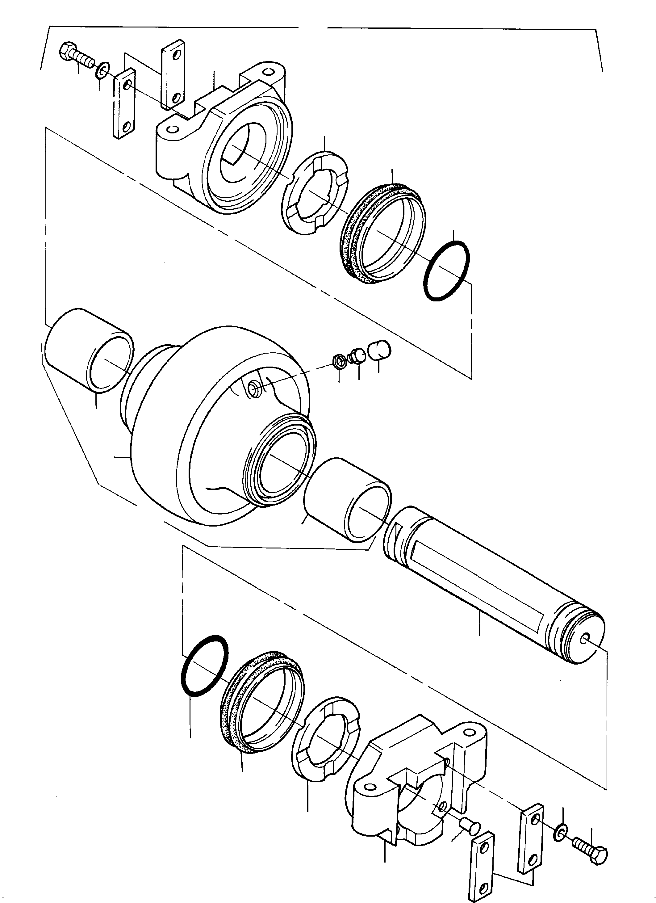 Bottom roller, assy. 955 200 40 KOMATSU