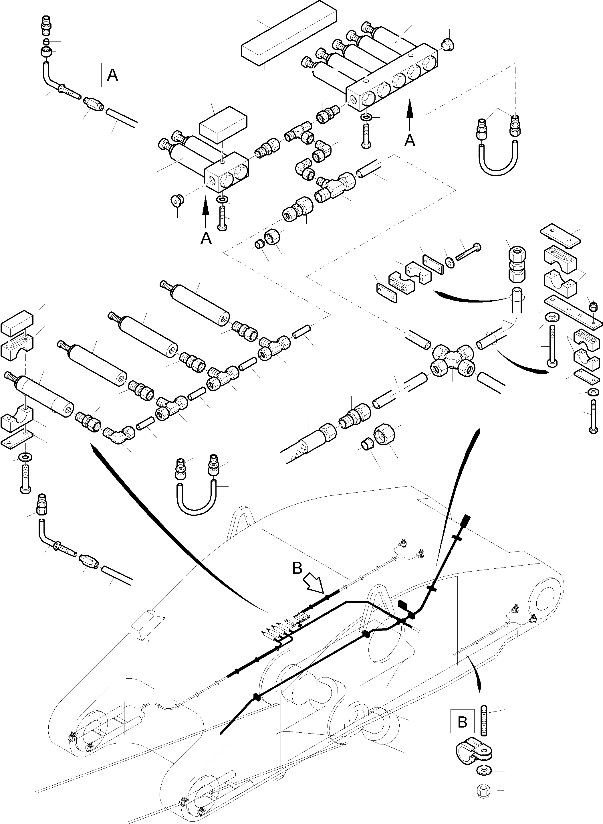 Hose protection assy. 948 497 40 KOMATSU