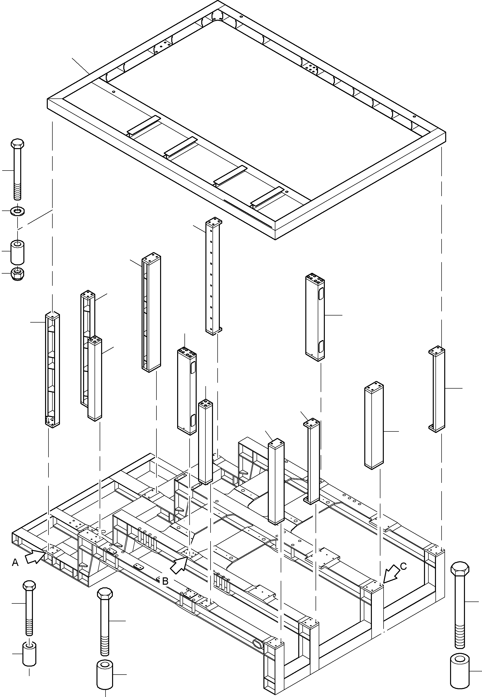 Post 953 662 40 KOMATSU