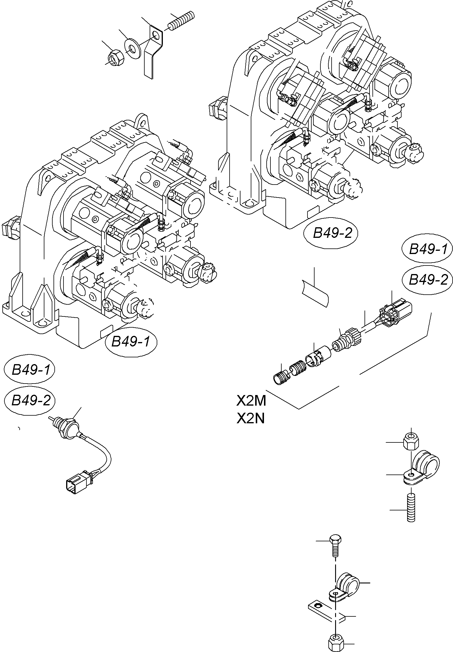 Жгут проводов - oil temperature  pump distributor gear 2 rear 952 325 40 KOMATSU